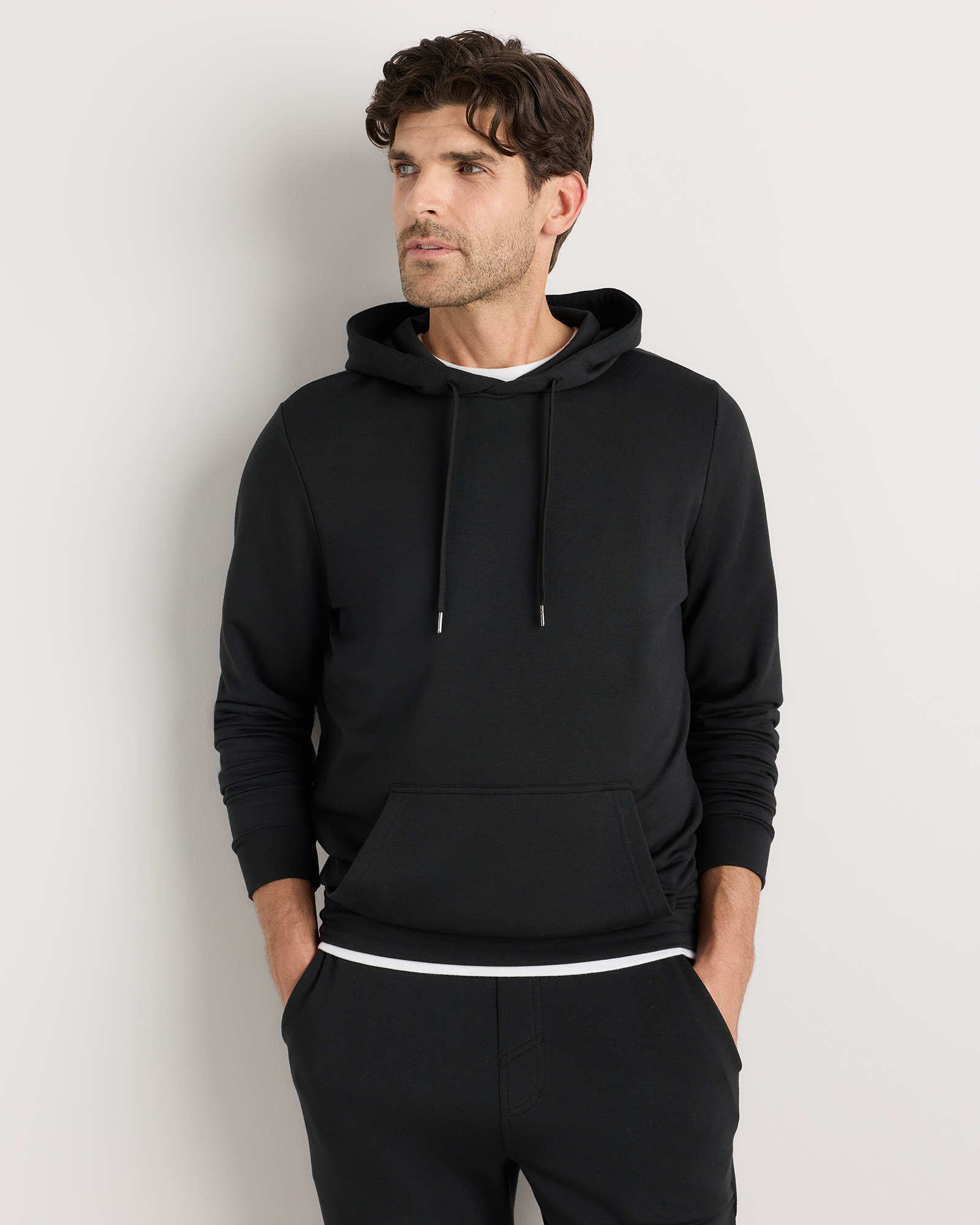 Black Supersoft Fleece Pullover Hoodie