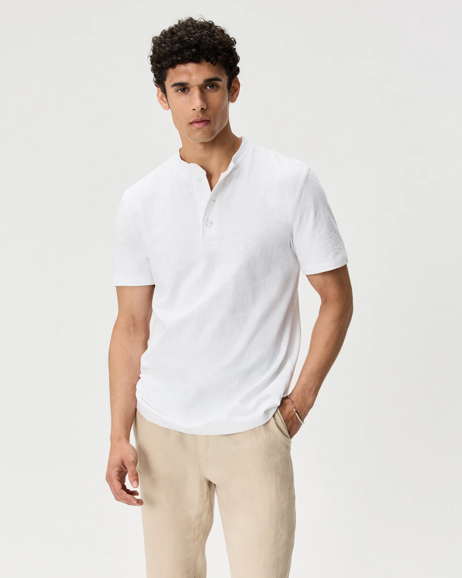 Organic Cotton Slub Henley Tee