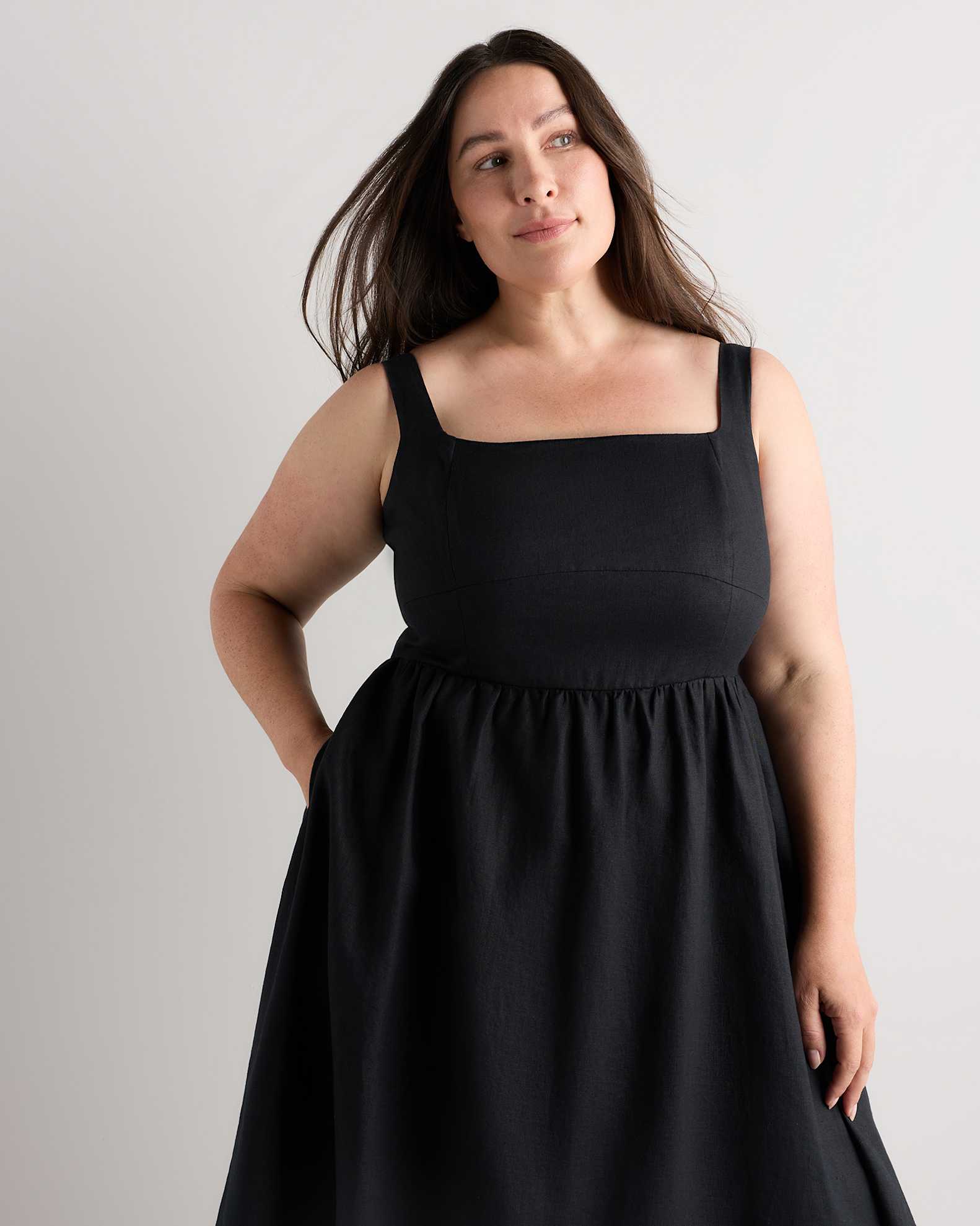 fit and flare black dress plus size Plus Size Serafina Flare Dress