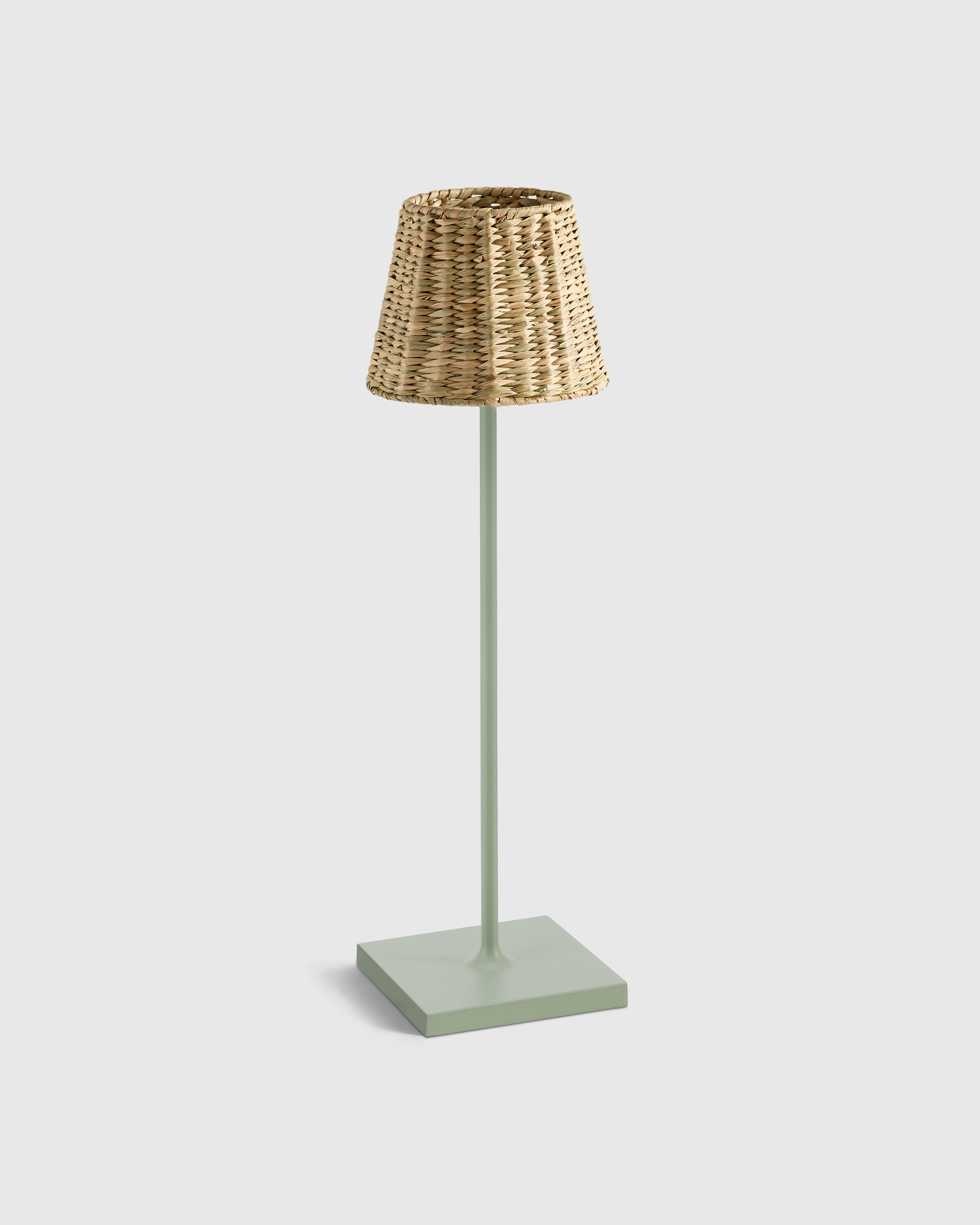 Sage Poldina Pro Rechargeable Table Lamp with Seagrass Shade by Zafferano