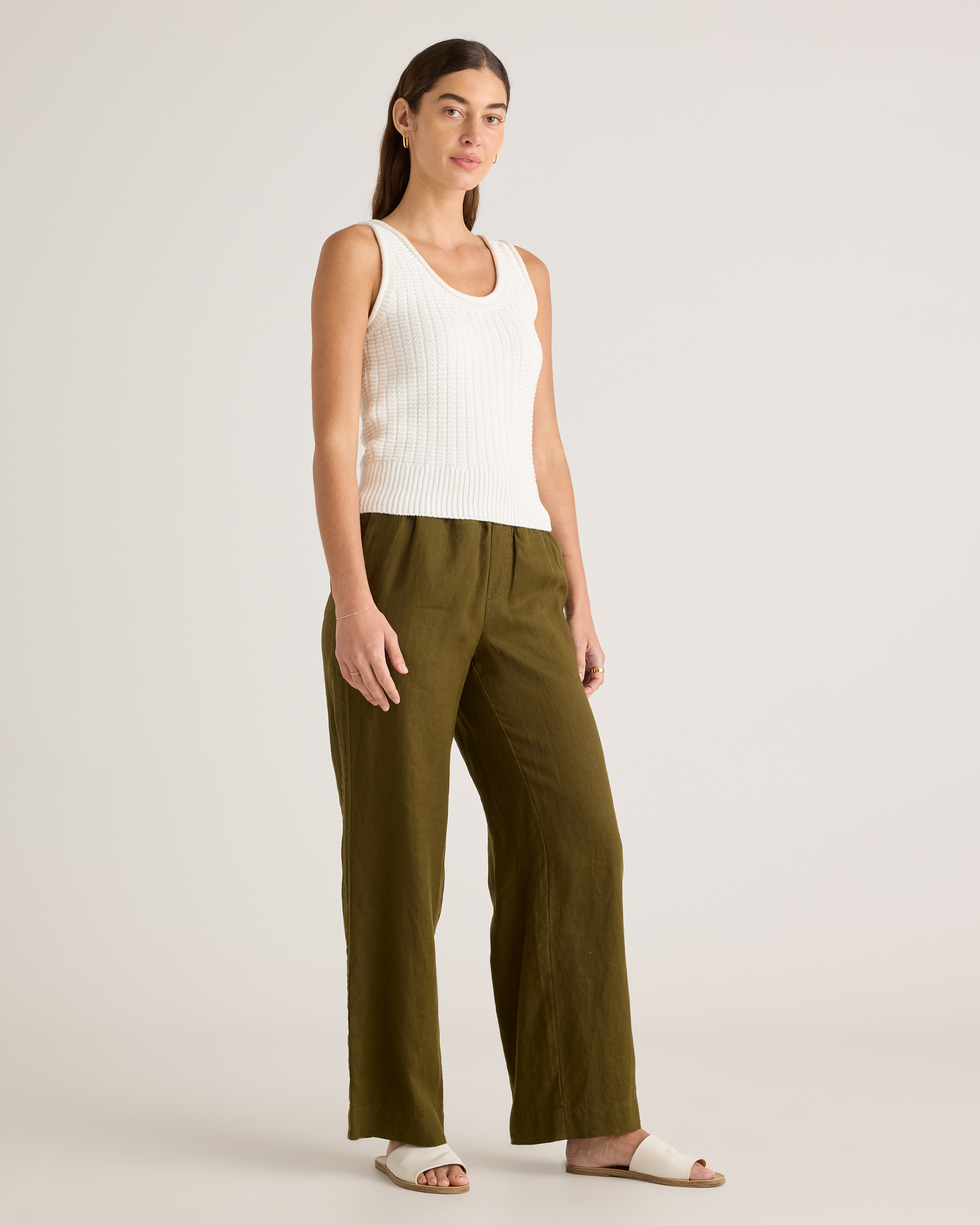 ◆SET UP⑦２点◆Crop Muscle Tank+Knit Waffle Pants ◇SET UP⑦2点◇Crop Muscle Tank+Knit Waffle Pants Waffle