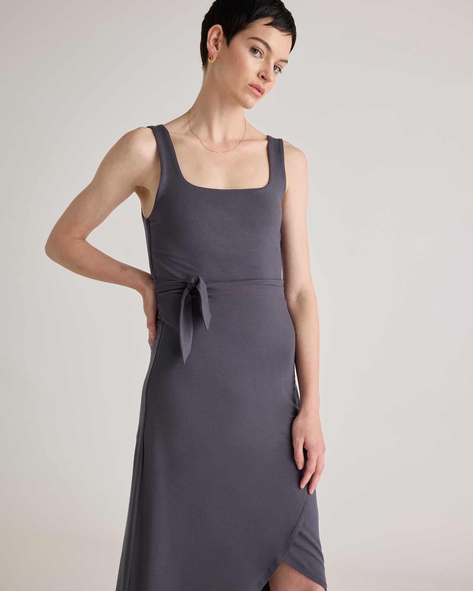 Tencel Jersey Side Tie Dress Tencel Jersey Side Tie Dress
