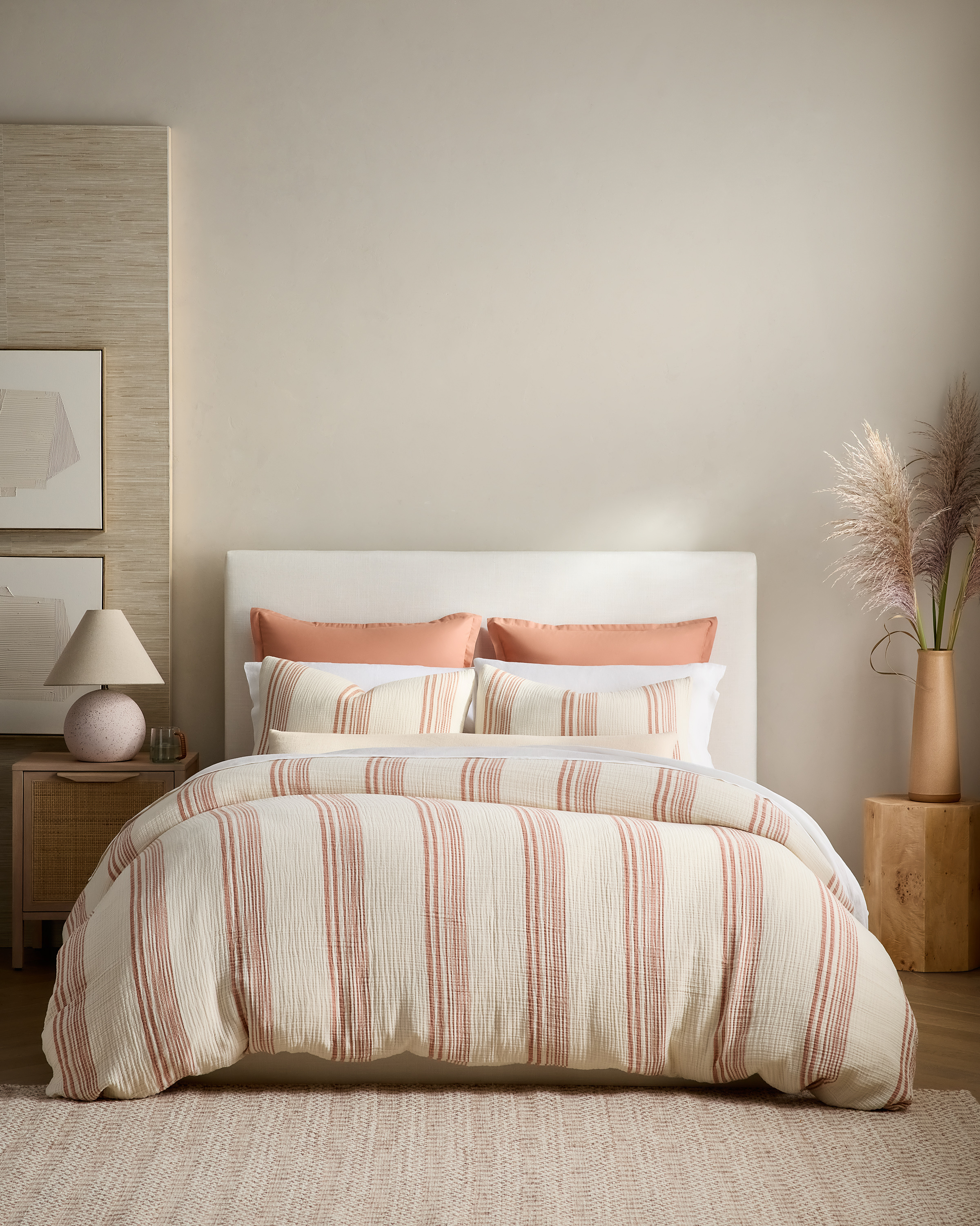 Sedona Stripe Organic Cotton Gauze Stripe Duvet Cover Set
