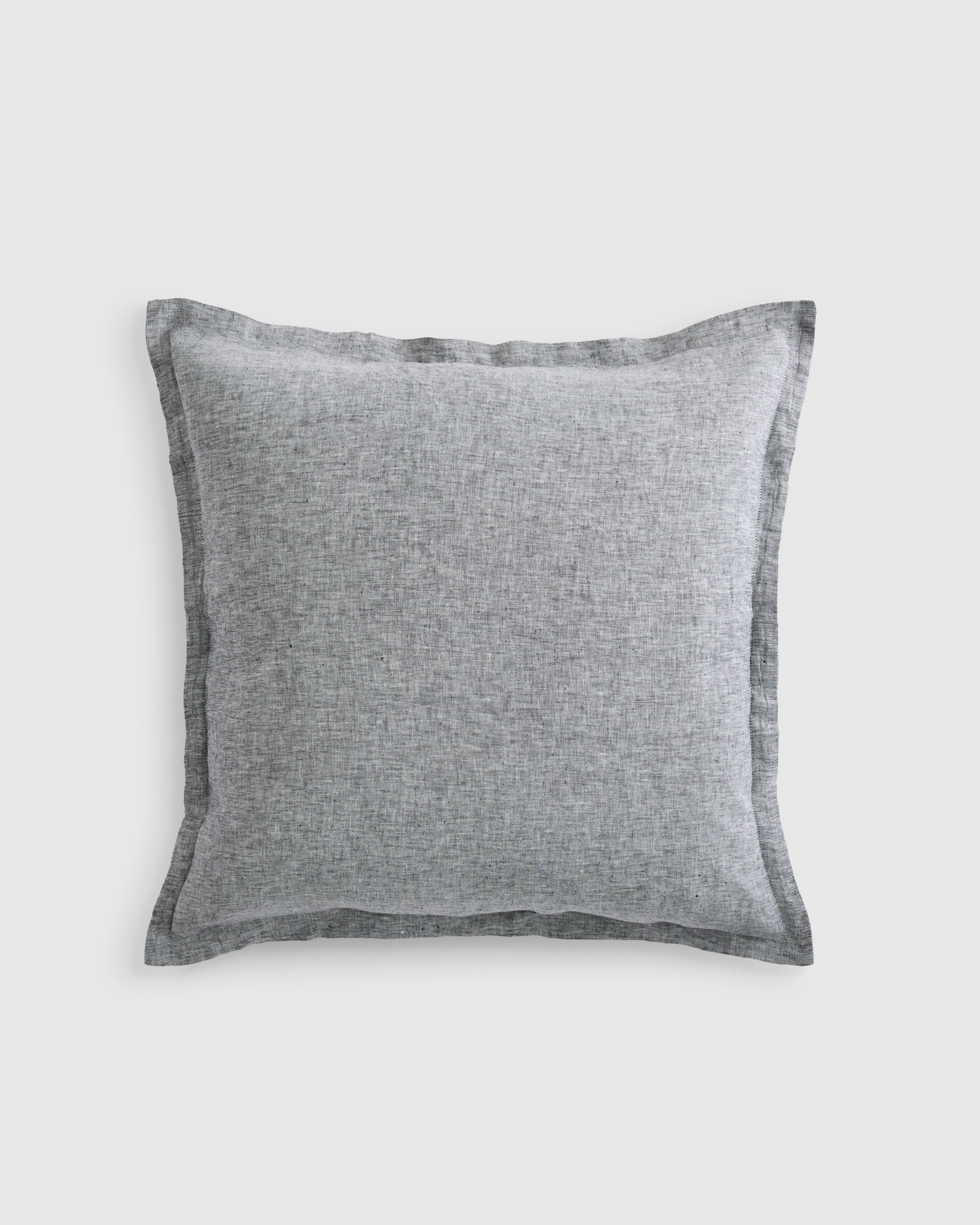 european linen chambray euro sham, euro, charcoal chambray