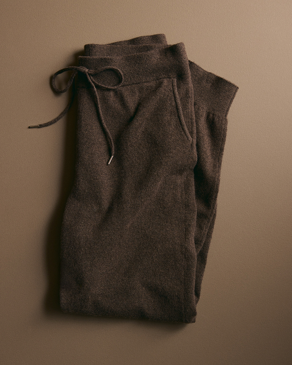 Brown Mongolian Cashmere Sweatpants