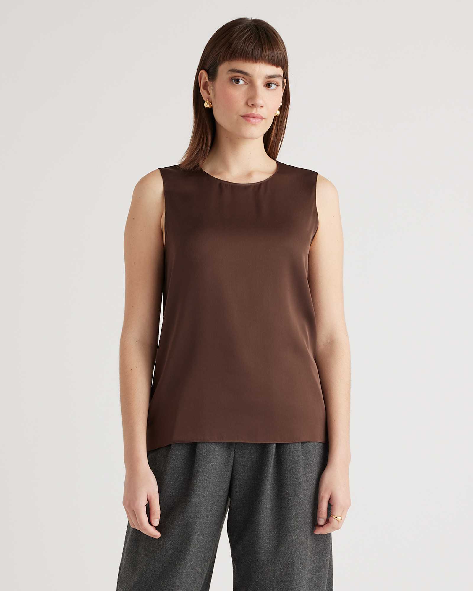 Washable Stretch Silk Shell Tank