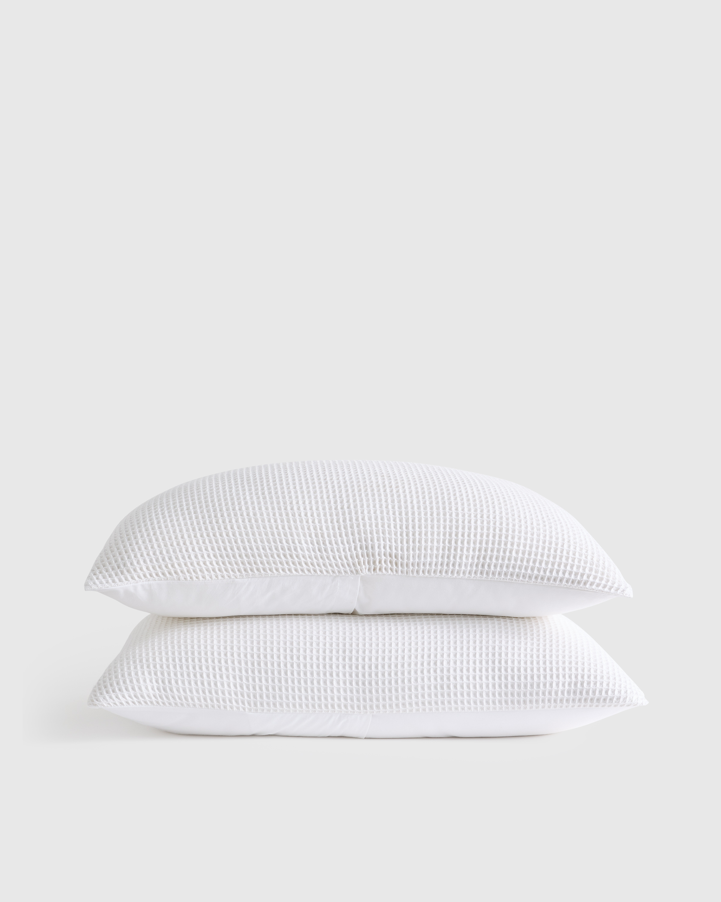 White Organic Waffle Sham Set