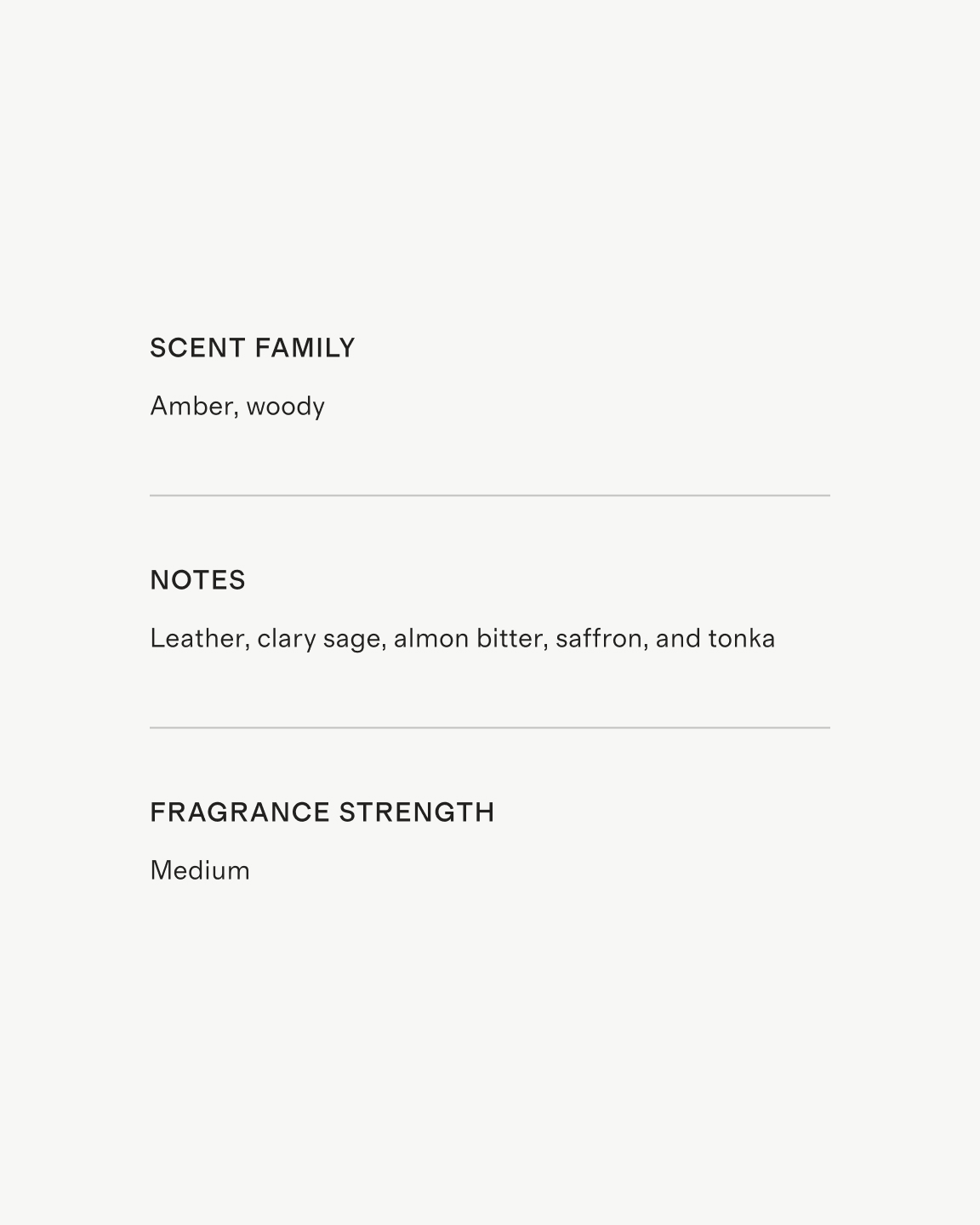Leather & Tonka scent