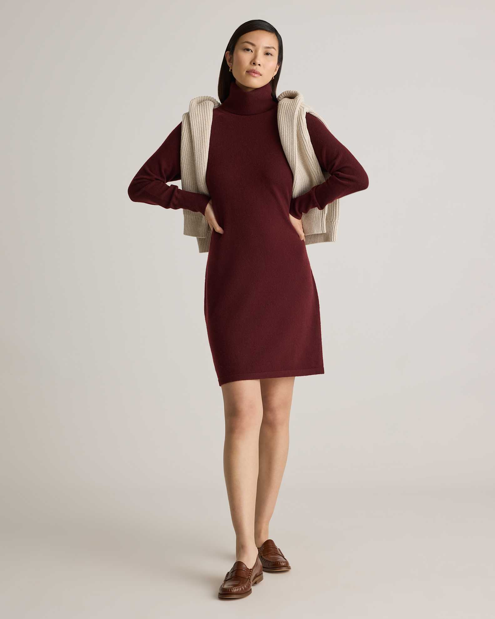 burgundy sweater dress Wish You Well Burgundy Sweater Dress