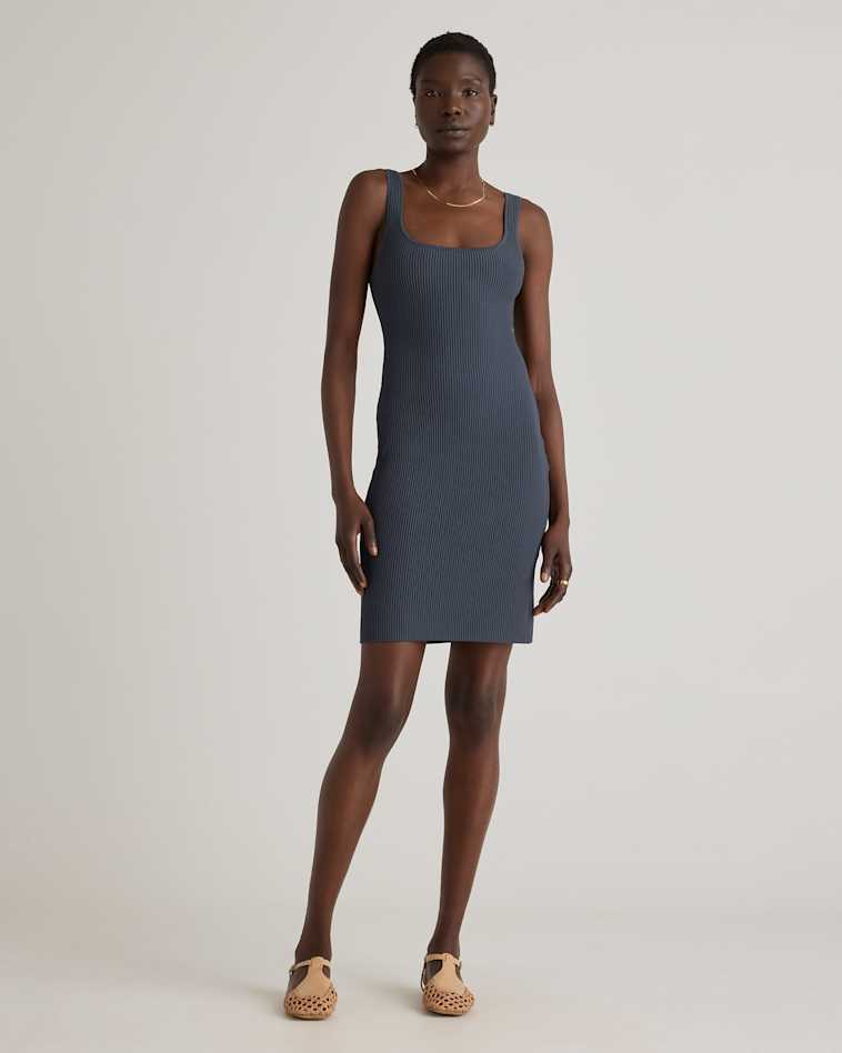 Tencel Jersey Side Tie Dress in Navy Tencel Jersey Side Tie Dress in Navy