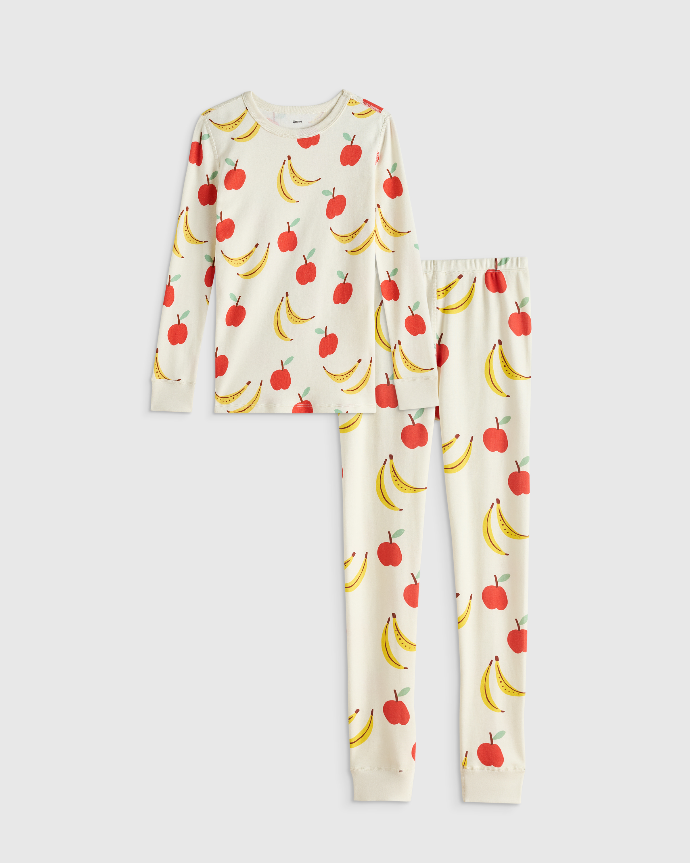 Apples & Bananas 100% Organic Cotton Long Sleeve and Pant Pajama Set
