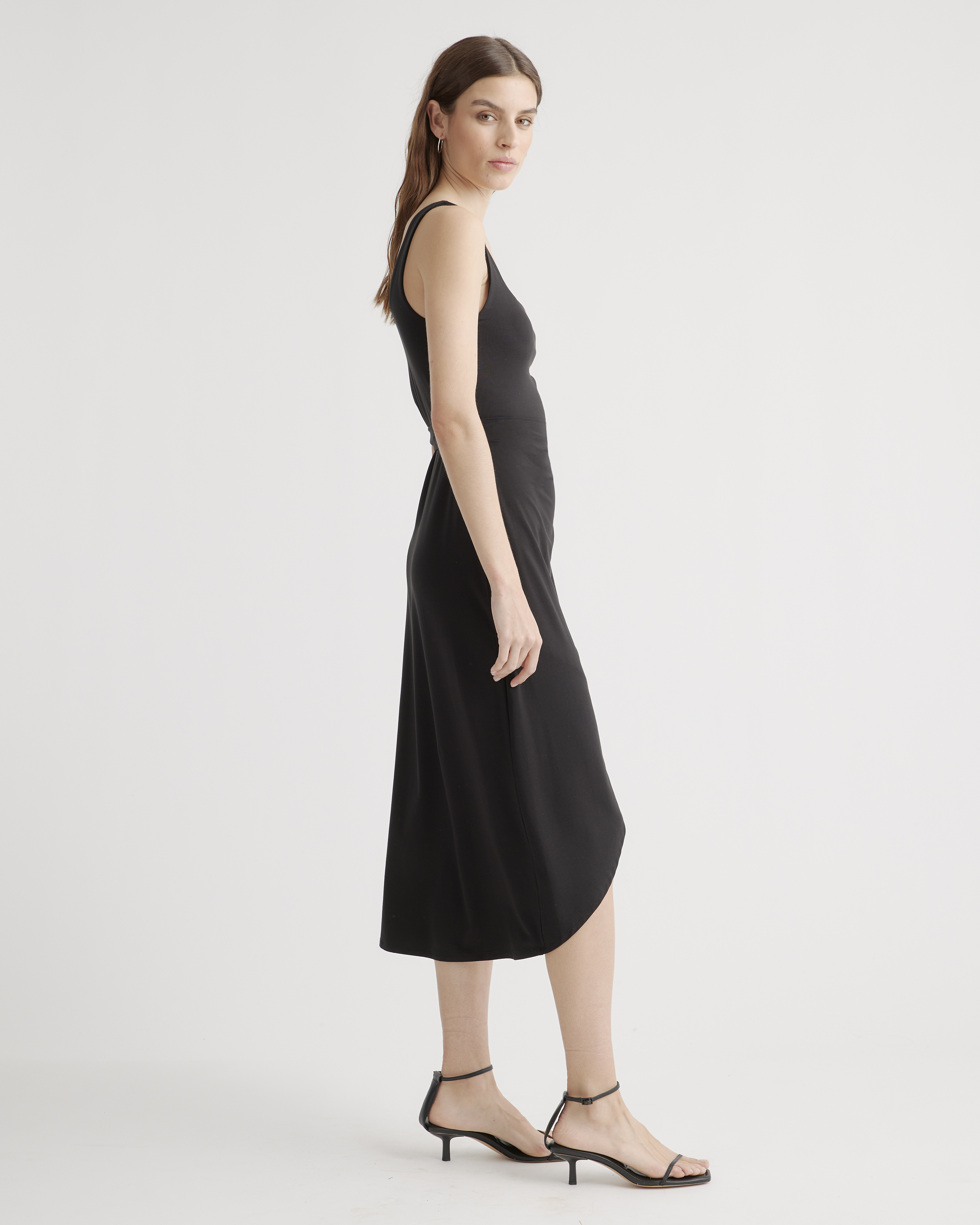 tencel jersey side tie midi dress affordablebyamandablog on LTK