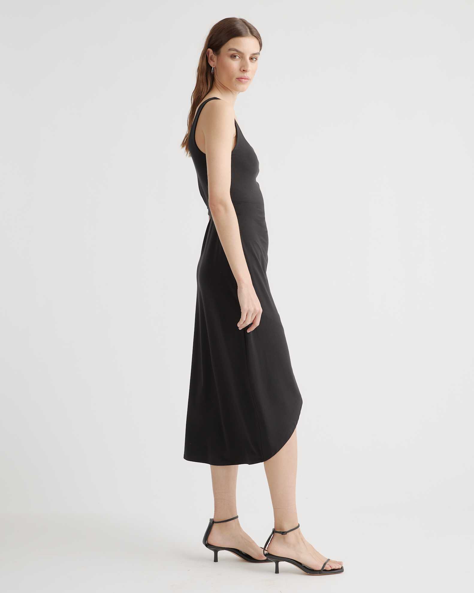 tencel jersey side tie midi dress affordablebyamandablog on LTK