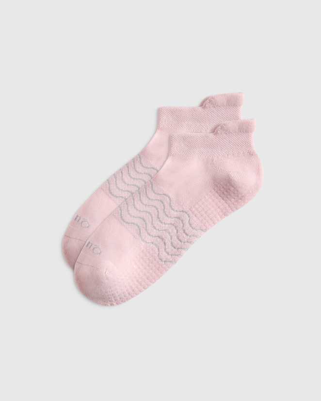 Minimal Pink Pilates Everyday Cotton Gripper Ankle Sock