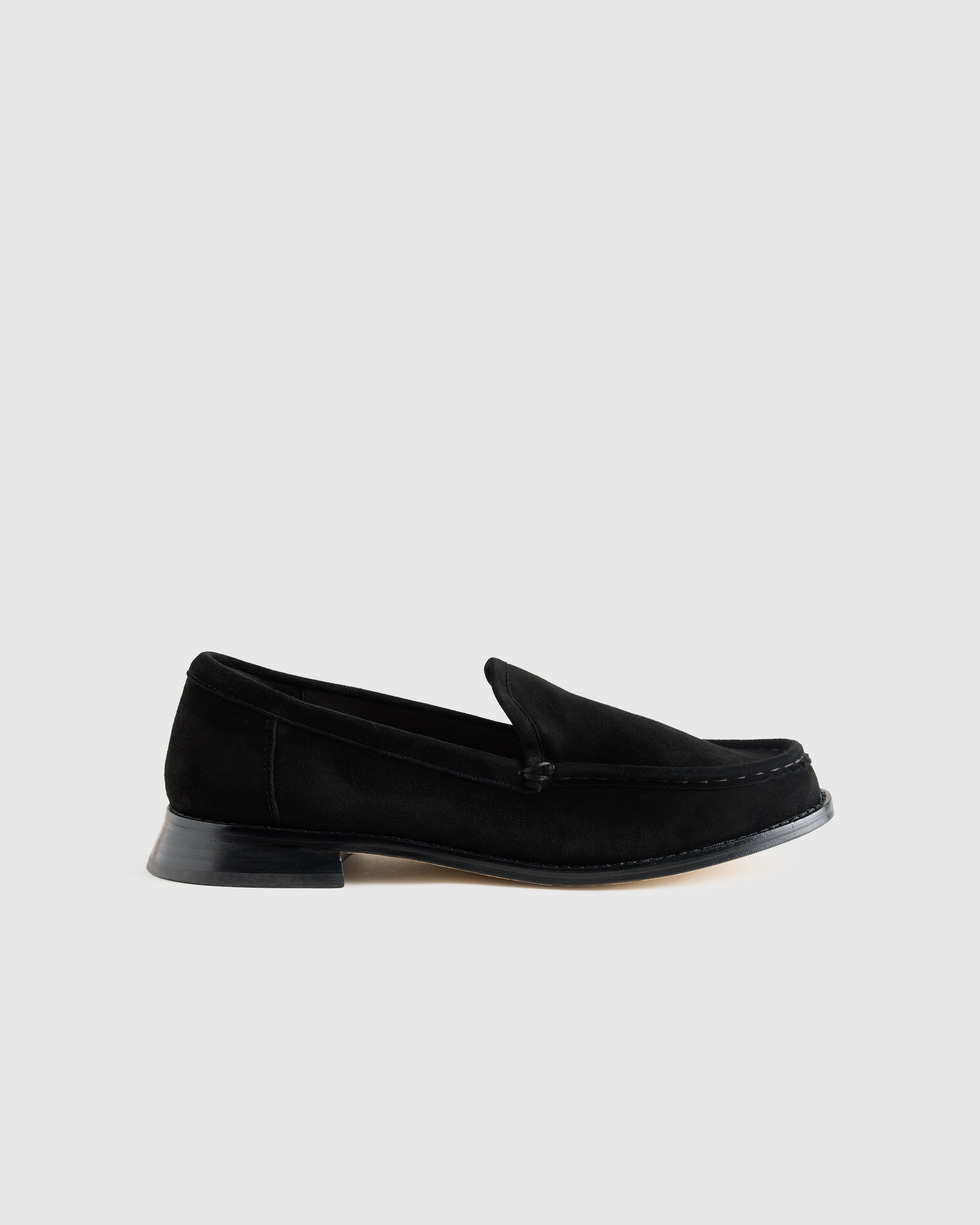 Black Italian Leather Venetian Loafer