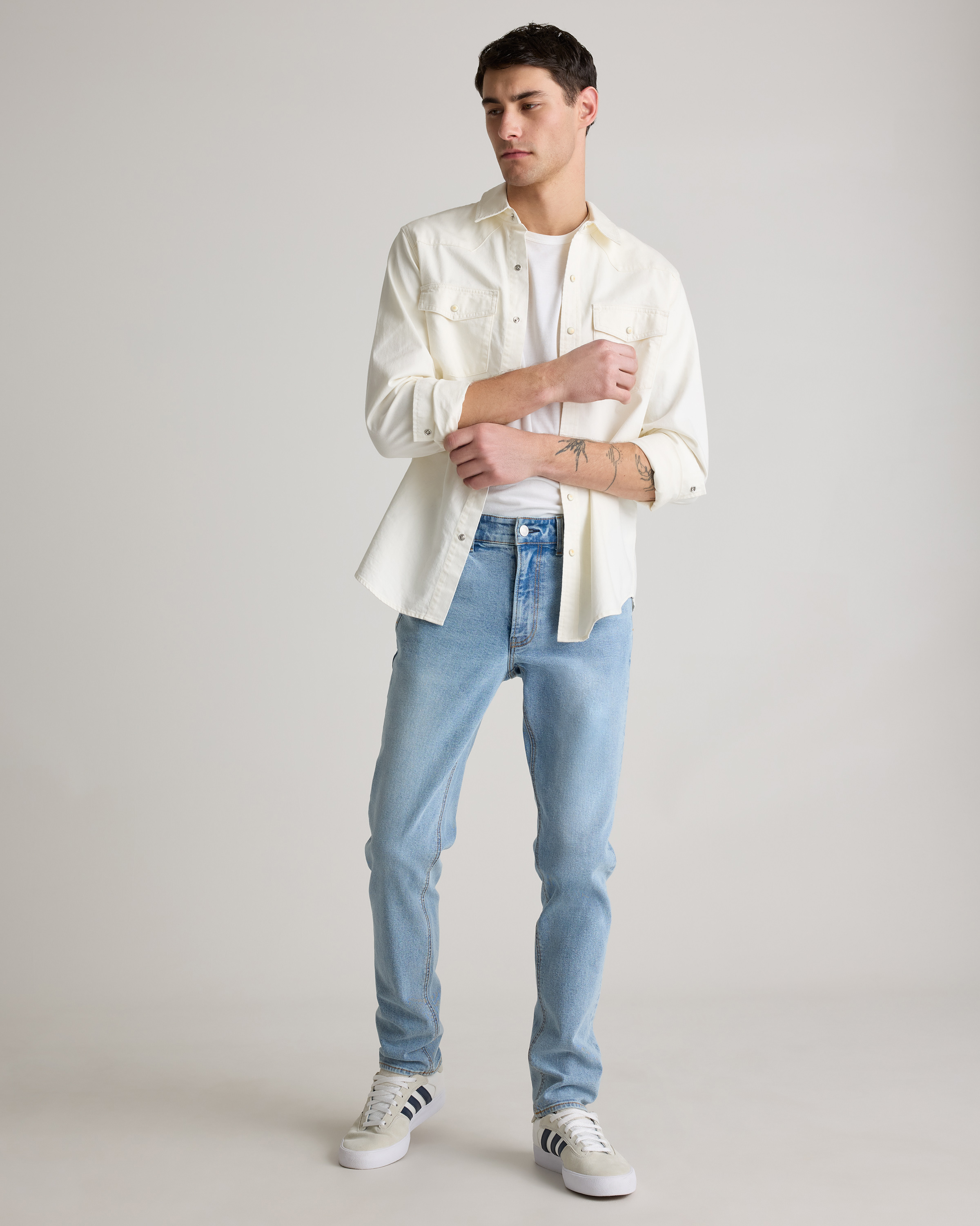 Warren Stretch Slim Jeans in Arctic Blue