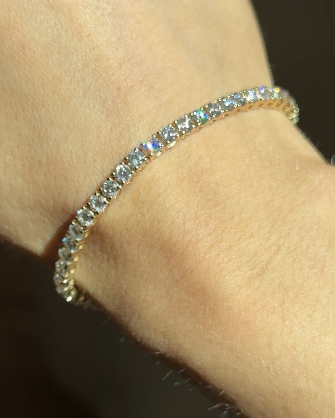 14K Gold Lab Grown Diamond Tennis Bracelet Monette Moio 4x5 Thumbnail