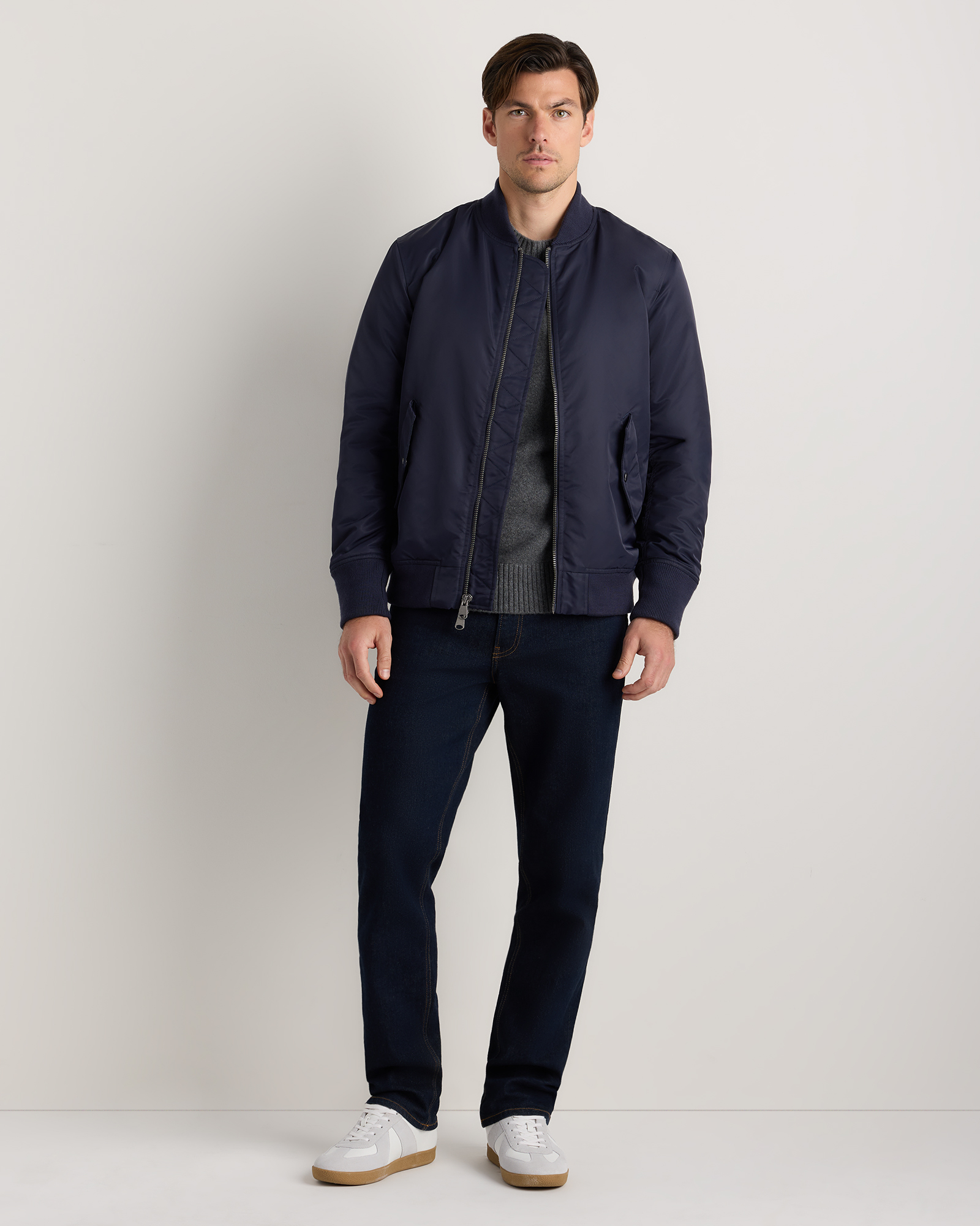 Men's Flight Nylon Bomber Jacket