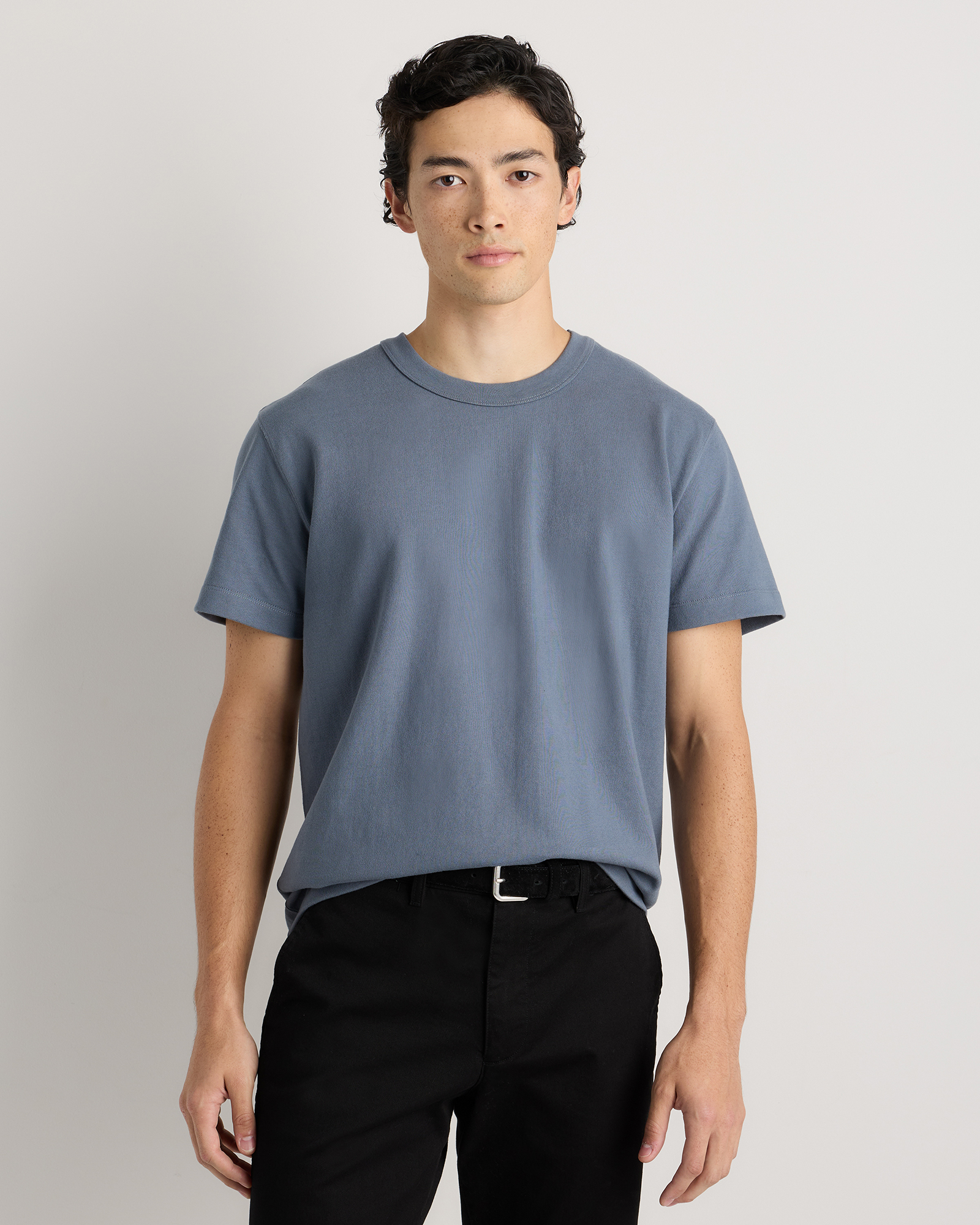 Faded Indigo 100% Organic Cotton Heavyweight Tee