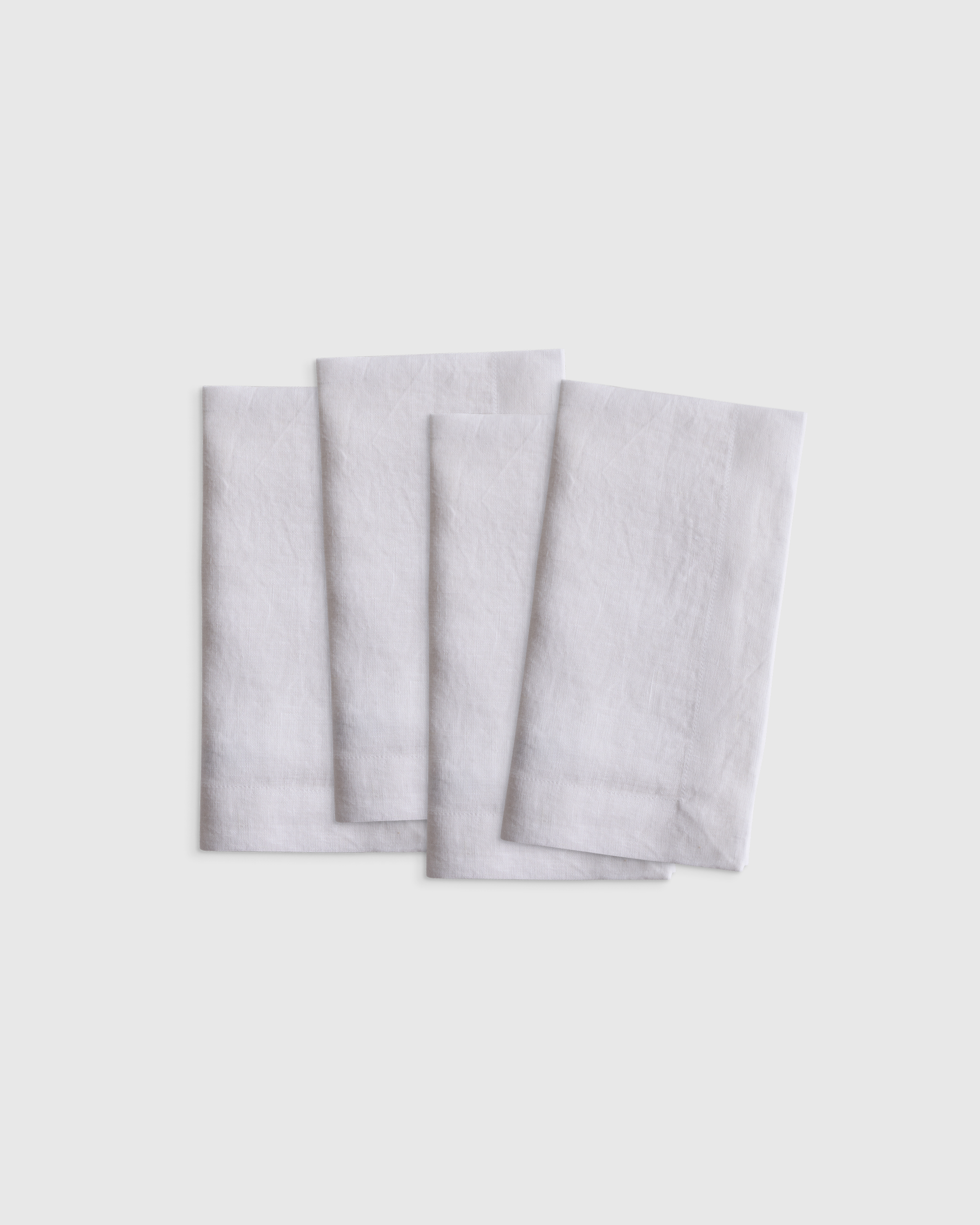 White European Linen Wide-Hem Napkins (Set of 4)