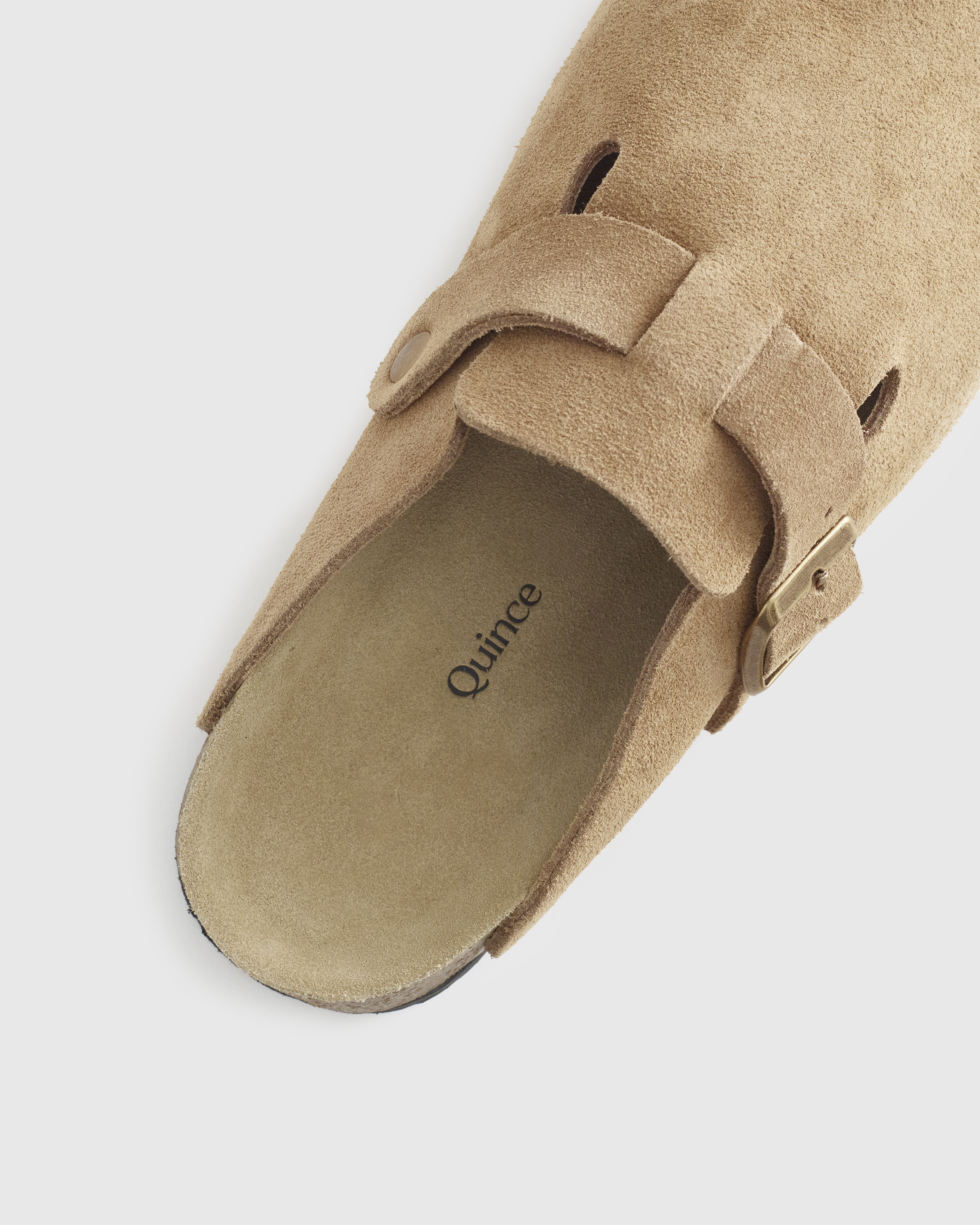 Water Repellent Suede Clog Mule in Pecan display picture 2