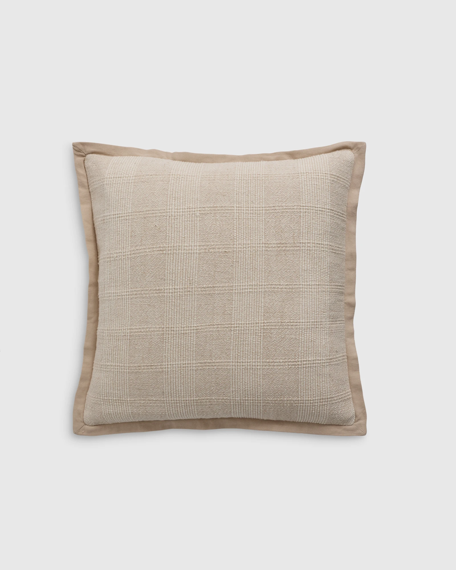 Plaid Contrast Flange Edge Pillow Cover