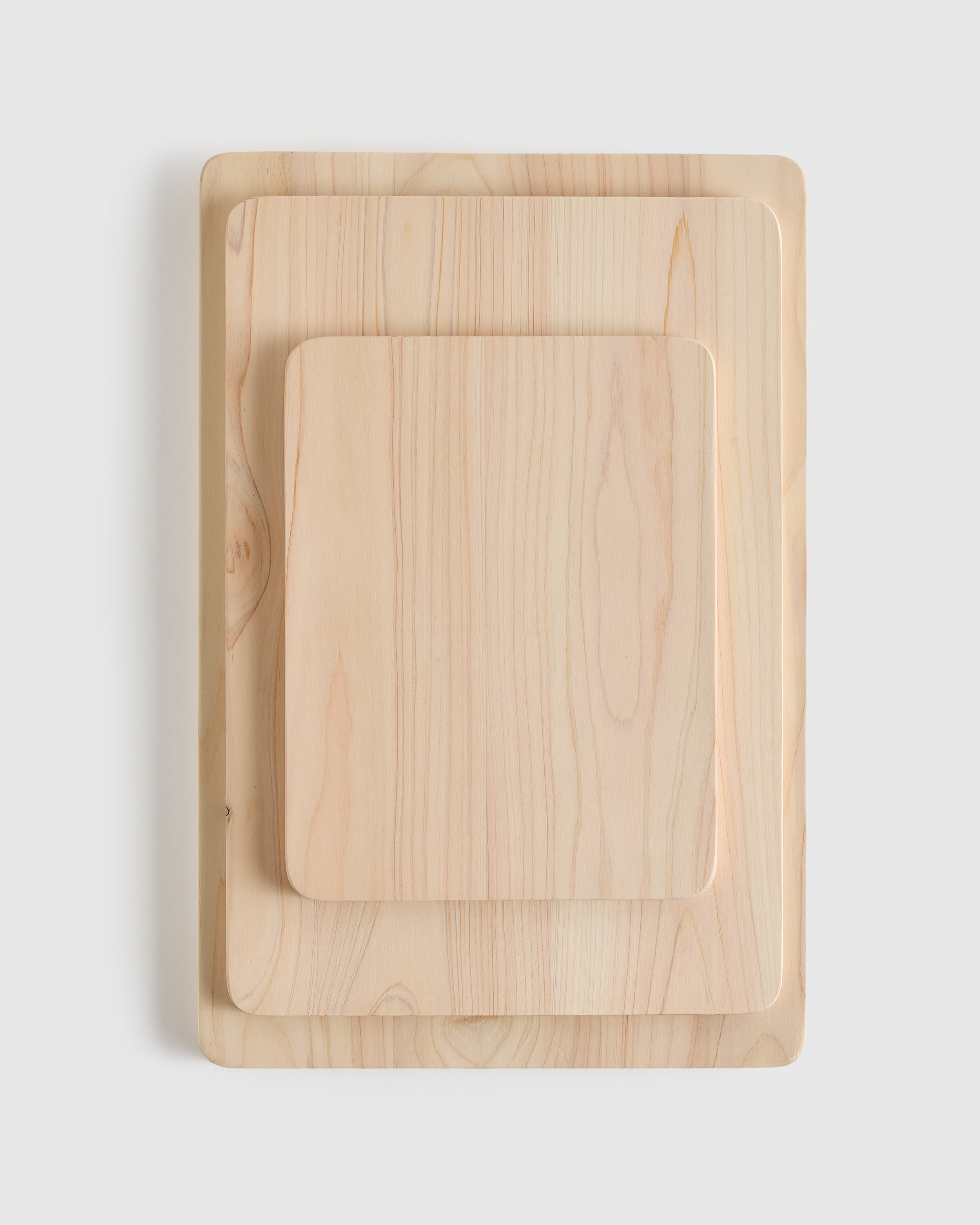 No Color Hinoki Wood Cutting Boards (Set of 3)
