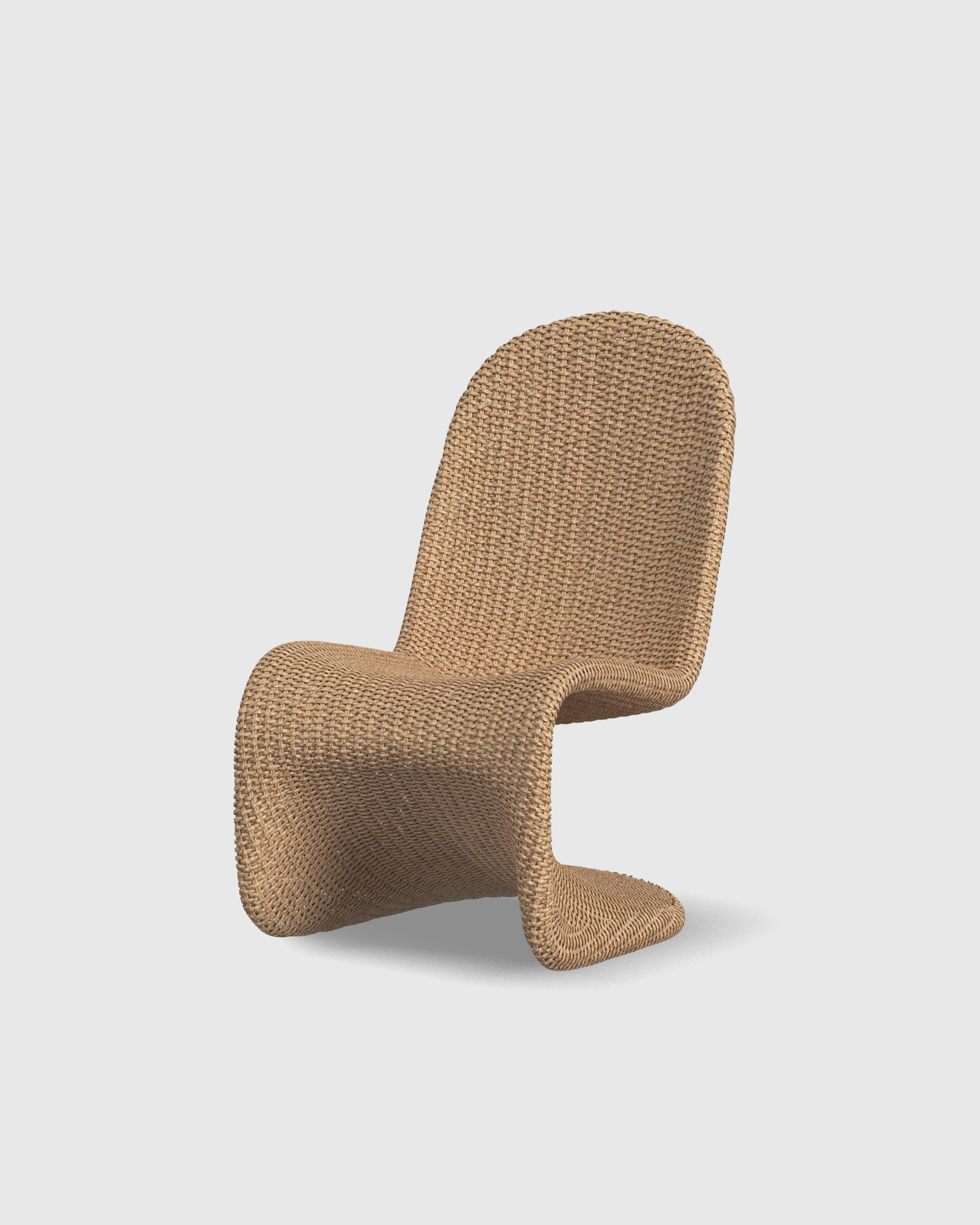 Curved All-Weather Wicker Indoor/Outdoor Dining Chair