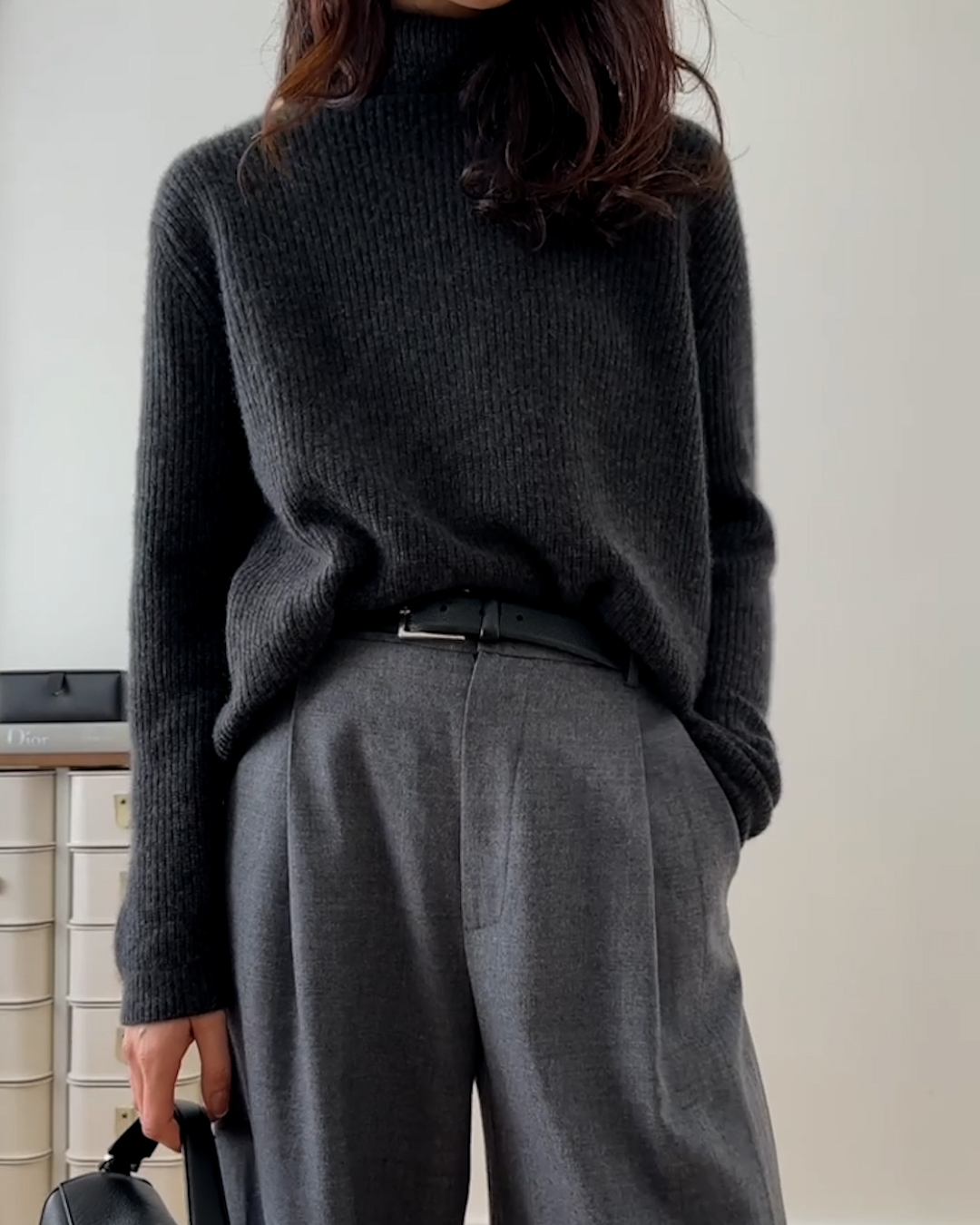 Mongolian Cashmere Fisherman Turtleneck Sweater Jamie-Lee Burns 4x5 thumbnail