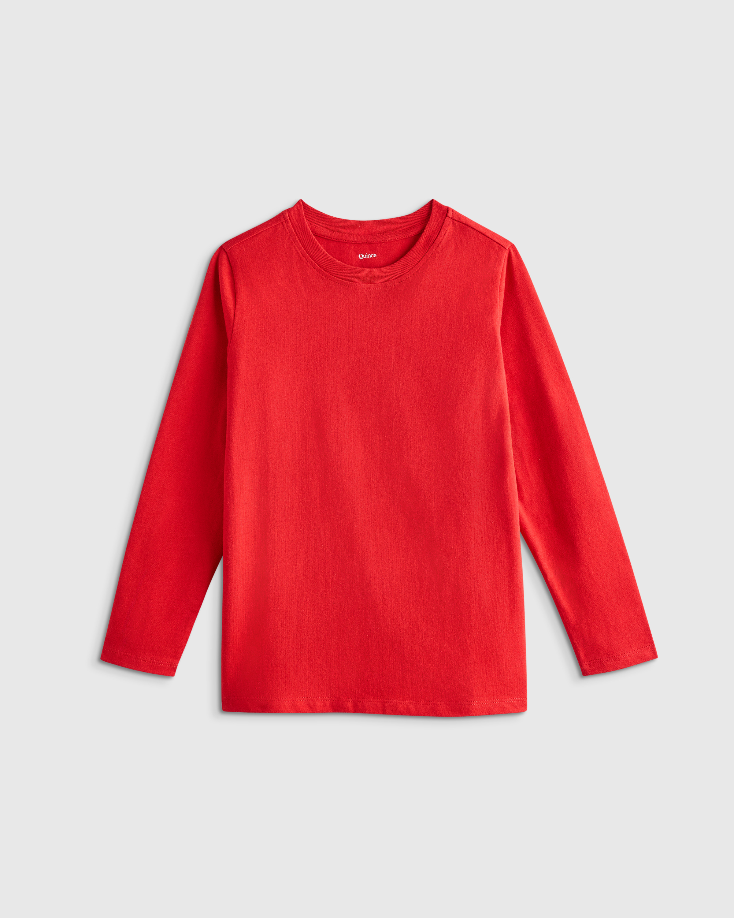 Red T-shirt à manches longues en jersey 100 % coton biologique 