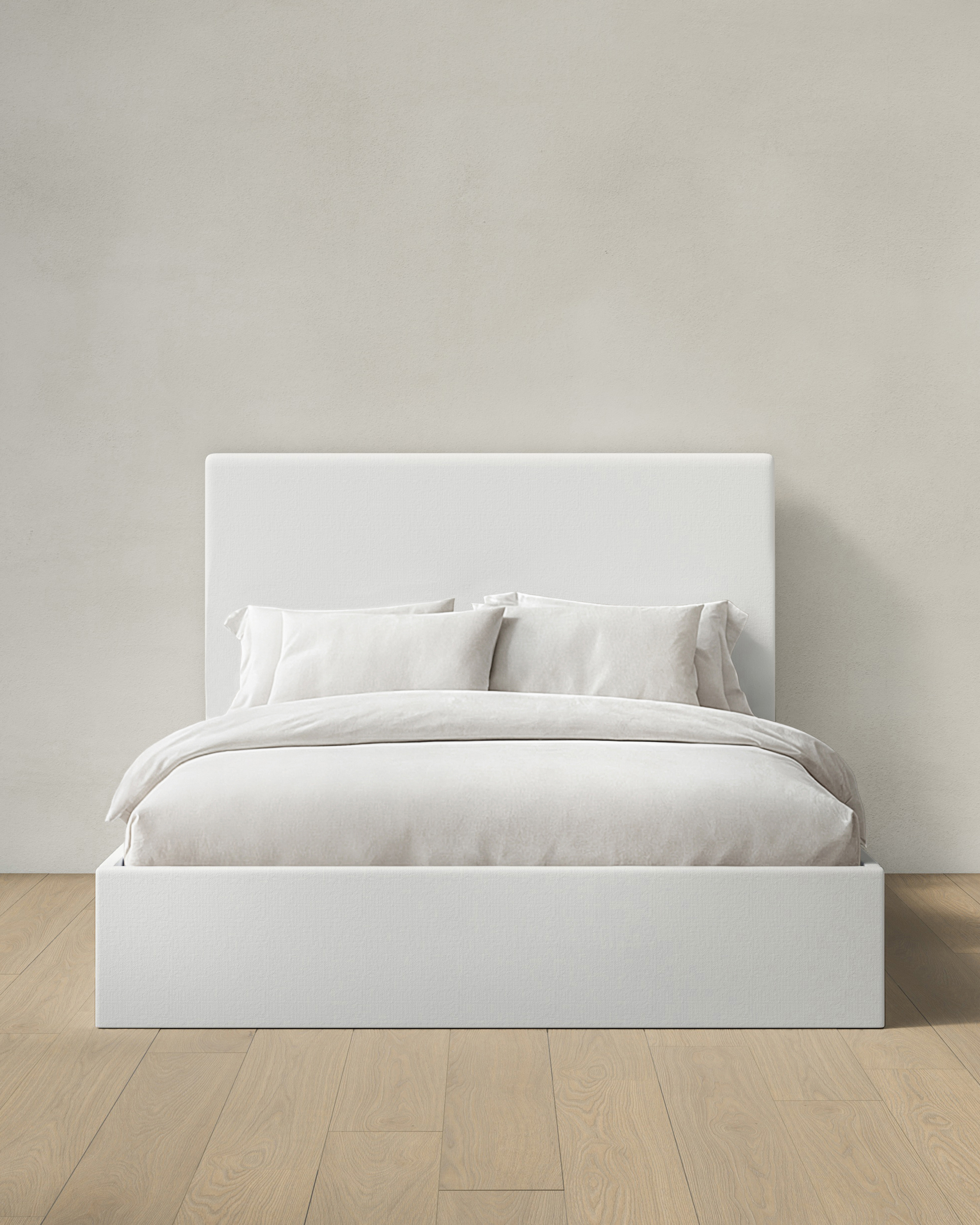 White 100% Linen Square Bed