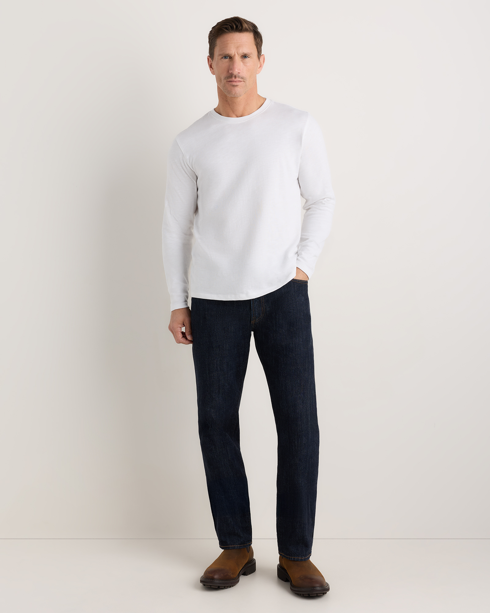100% Organic Cotton Slub Long Sleeve Tee