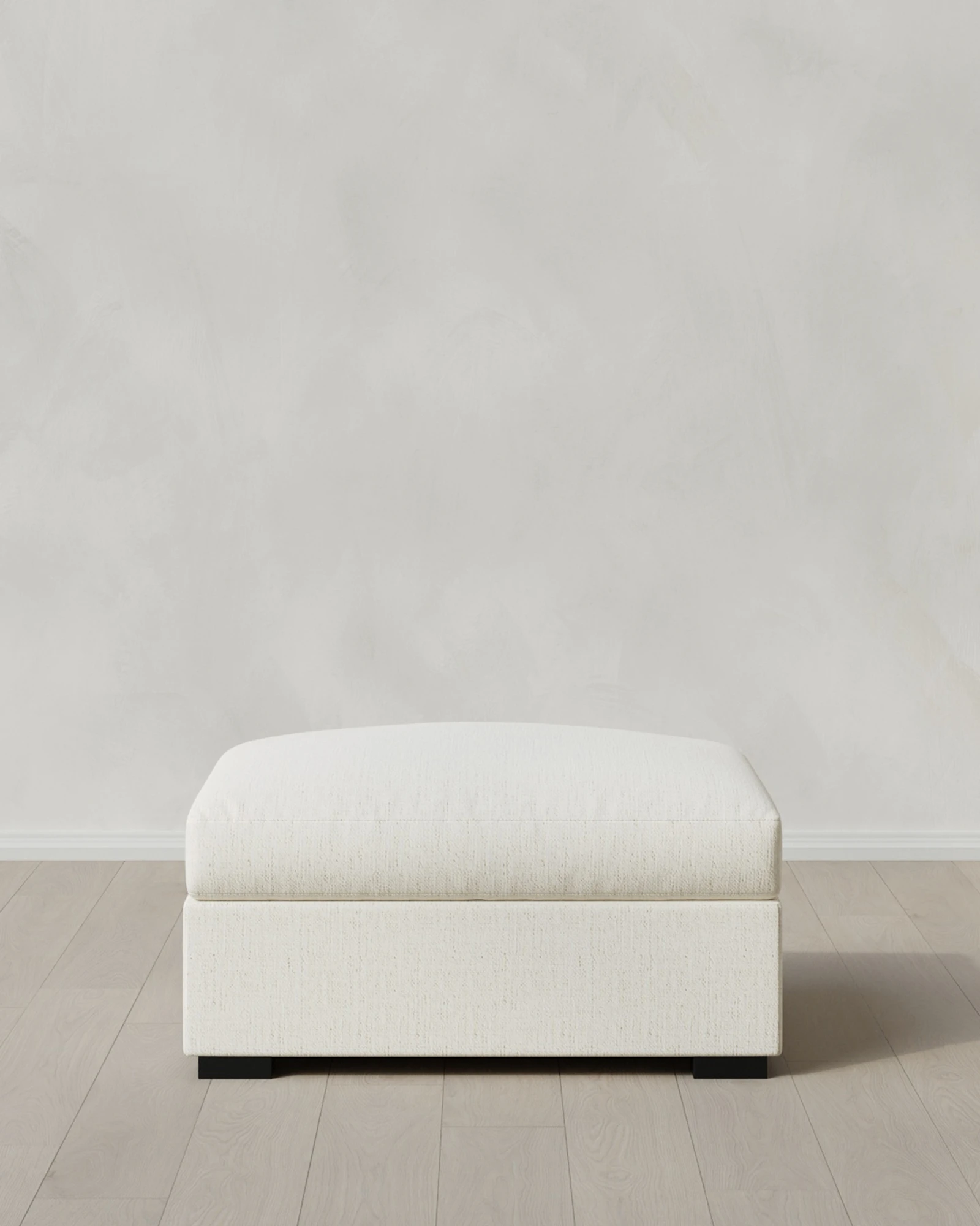 Oasis Ottoman in Performance Chenille-Linen Blend
