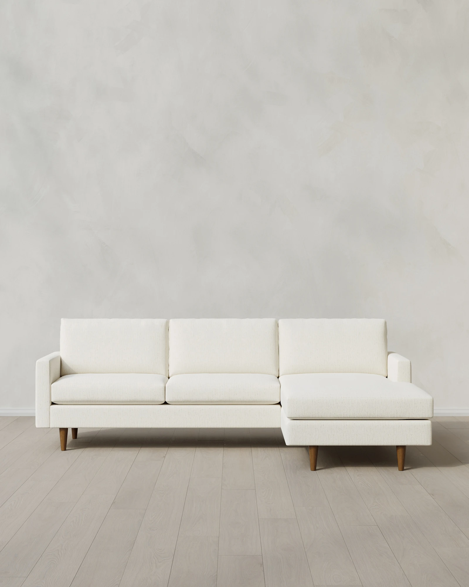 Atlas Midcentury Chaise Sectional in Performance Fabric