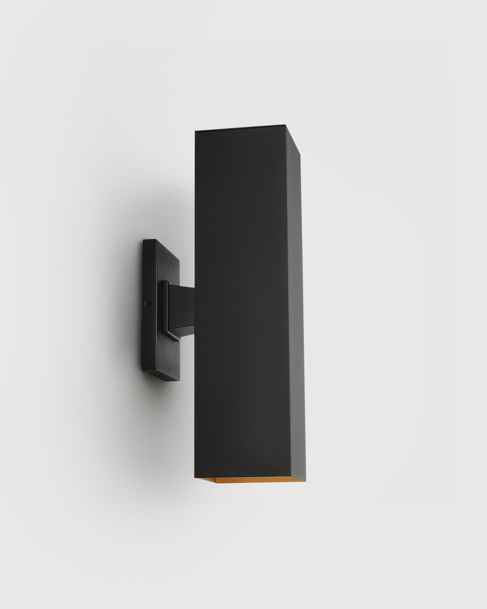 Black Outdoor Aluminum Rectangle Wall Sconce
