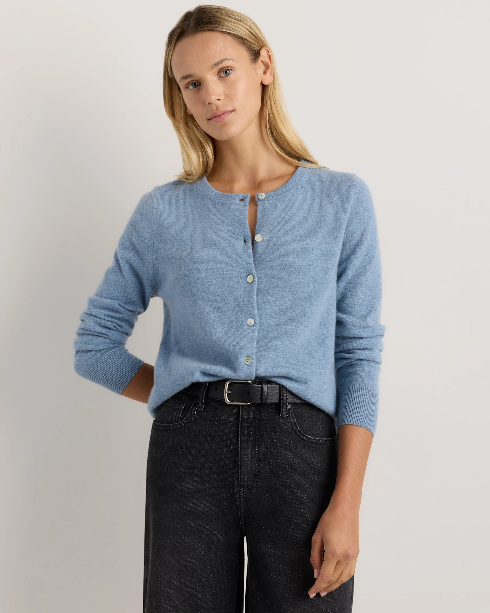 Mongolian Cashmere Cardigan Sweater, image 2 of 2