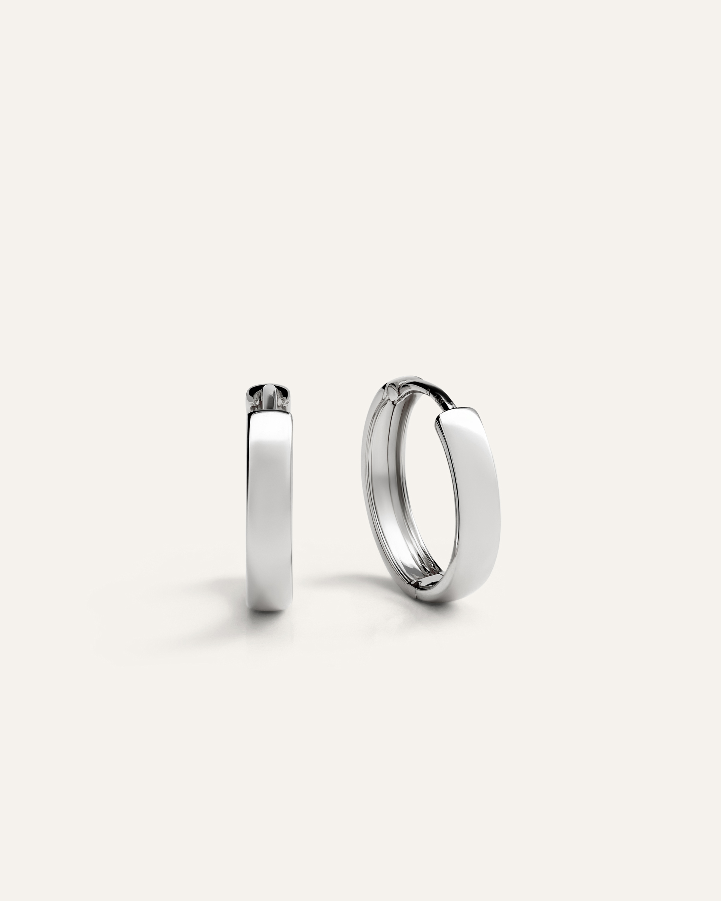 White Gold 14K Gold Bold Hoops