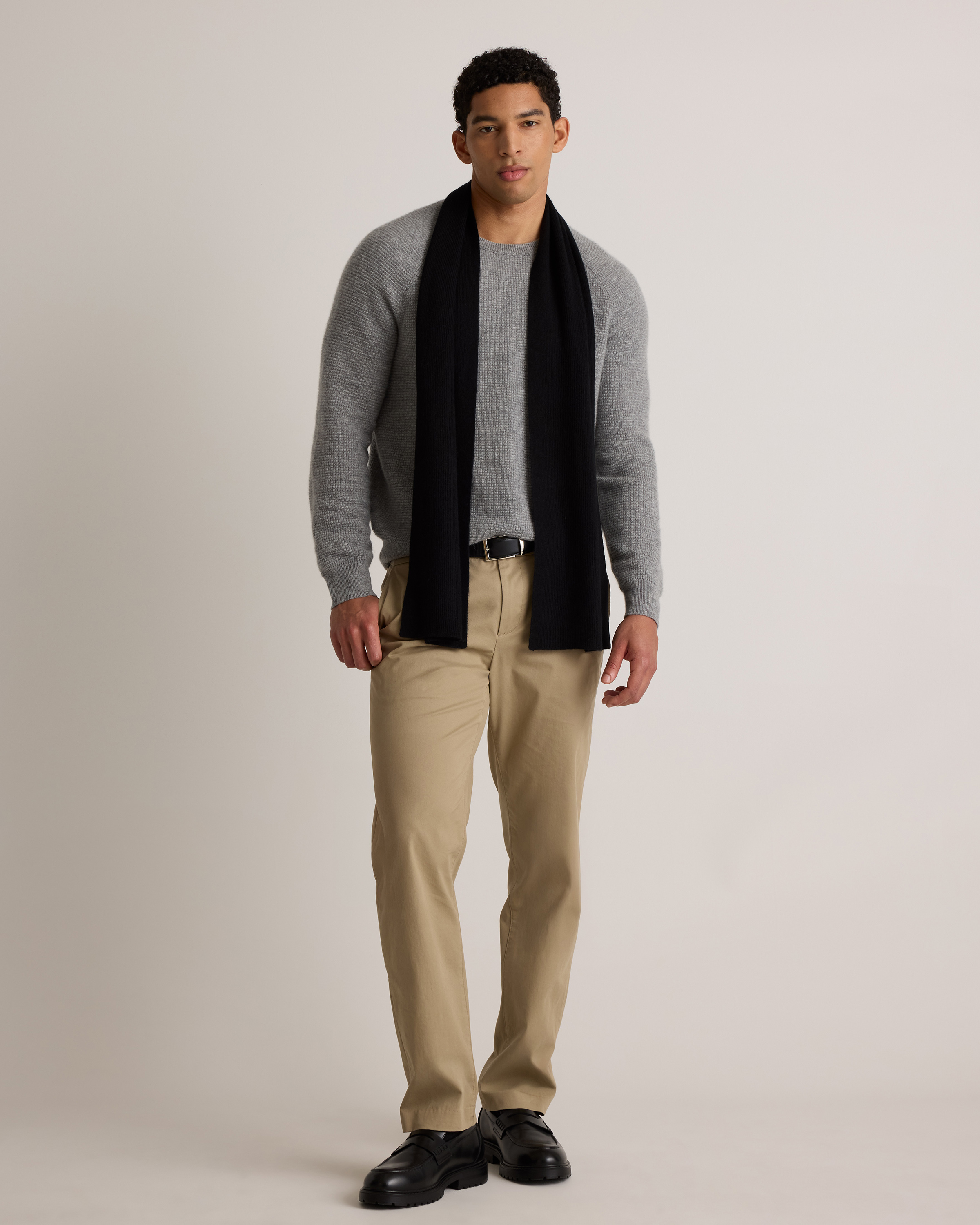 Black Mongolian Cashmere Scarf