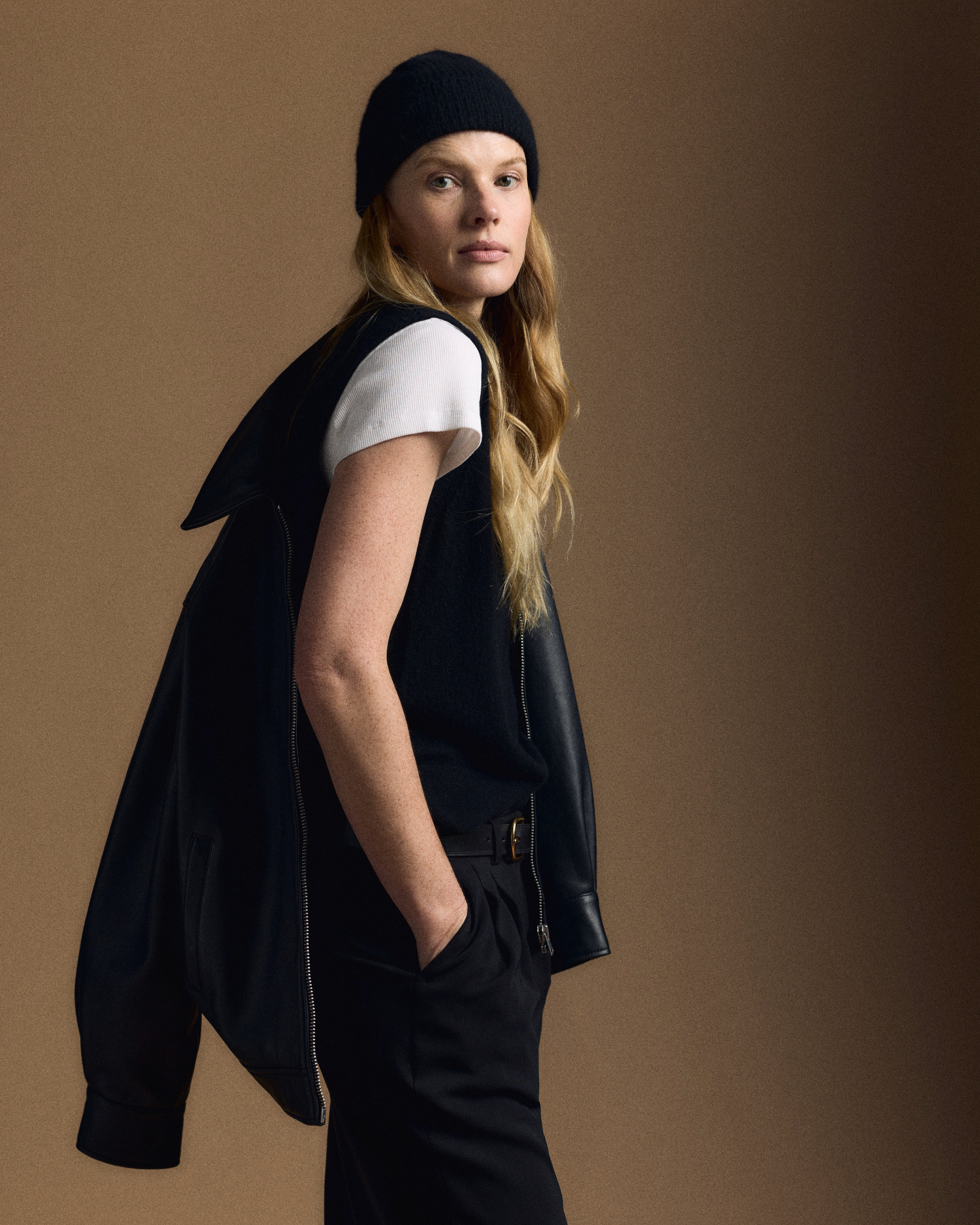 Soft White Organic Cotton Micro-Rib Crewneck Tee