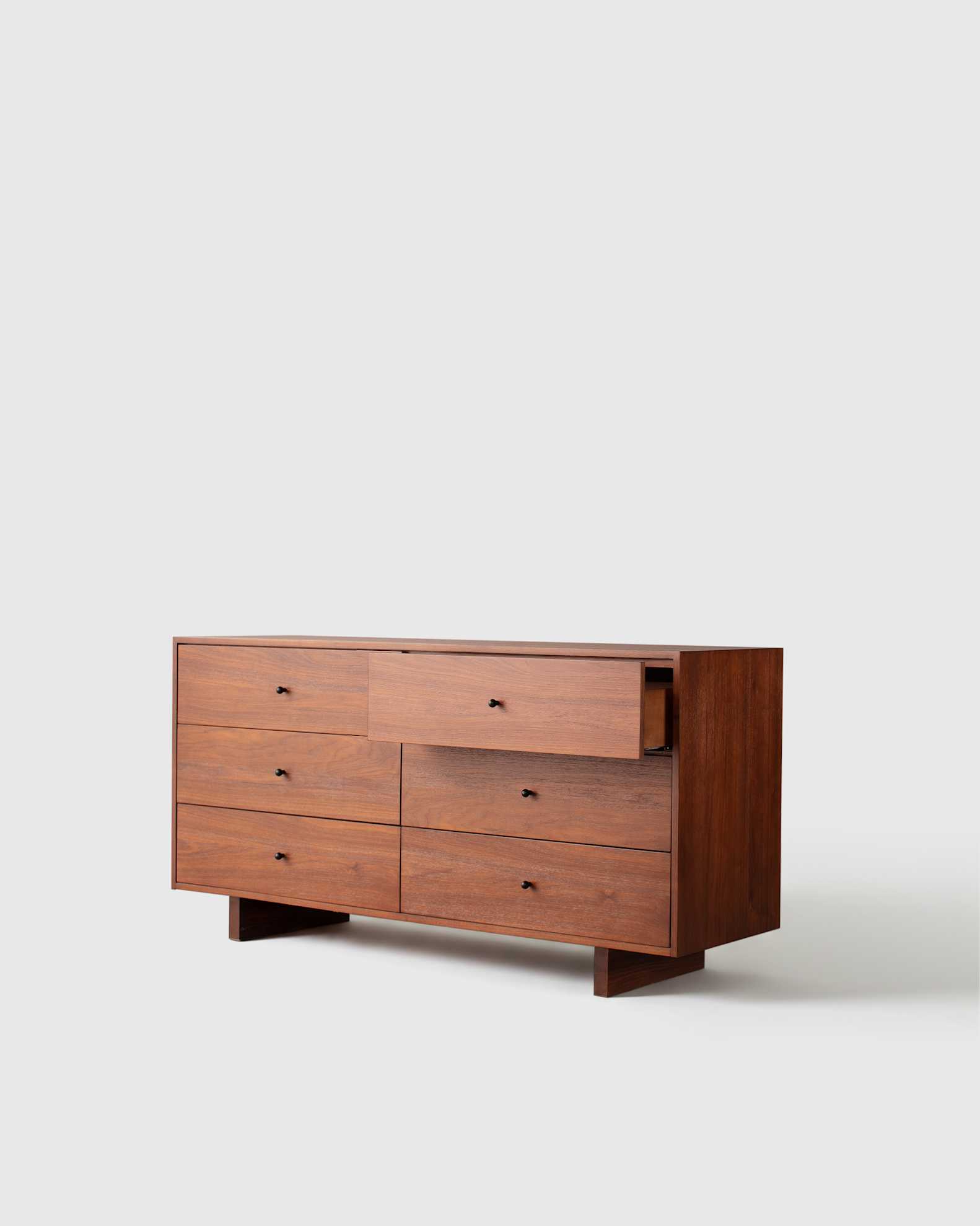 Solid Wood 6-Drawer Dresser in Walnut Brown Solid Wood 6-Drawer Dresser in Walnut Brown