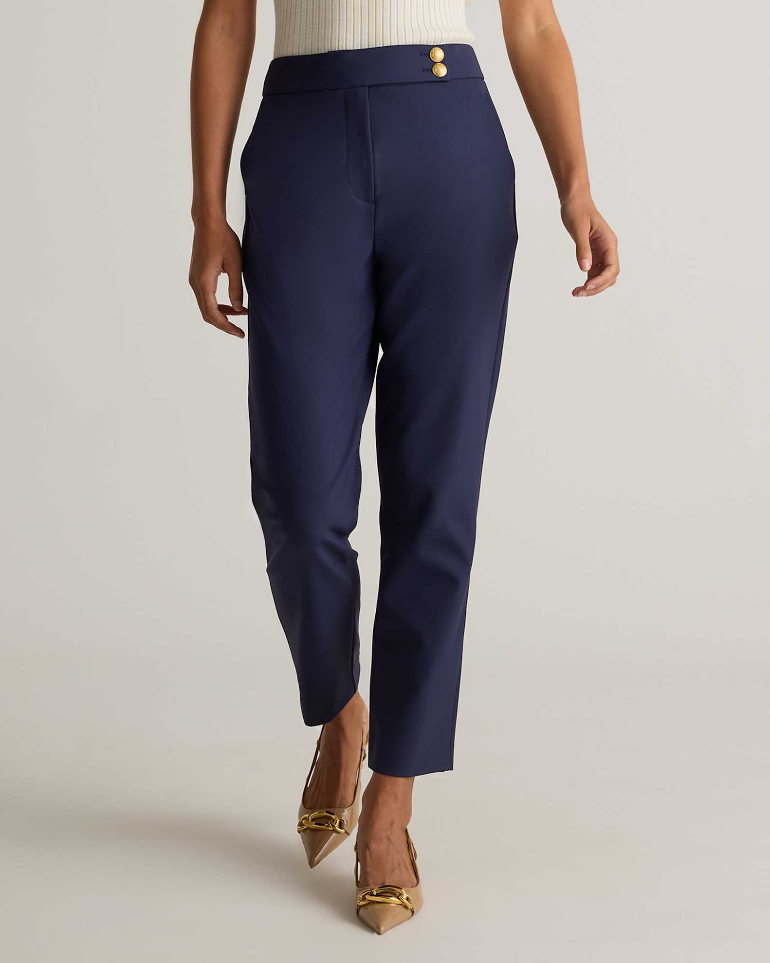 Scuba Slim Ankle Pants in Navy