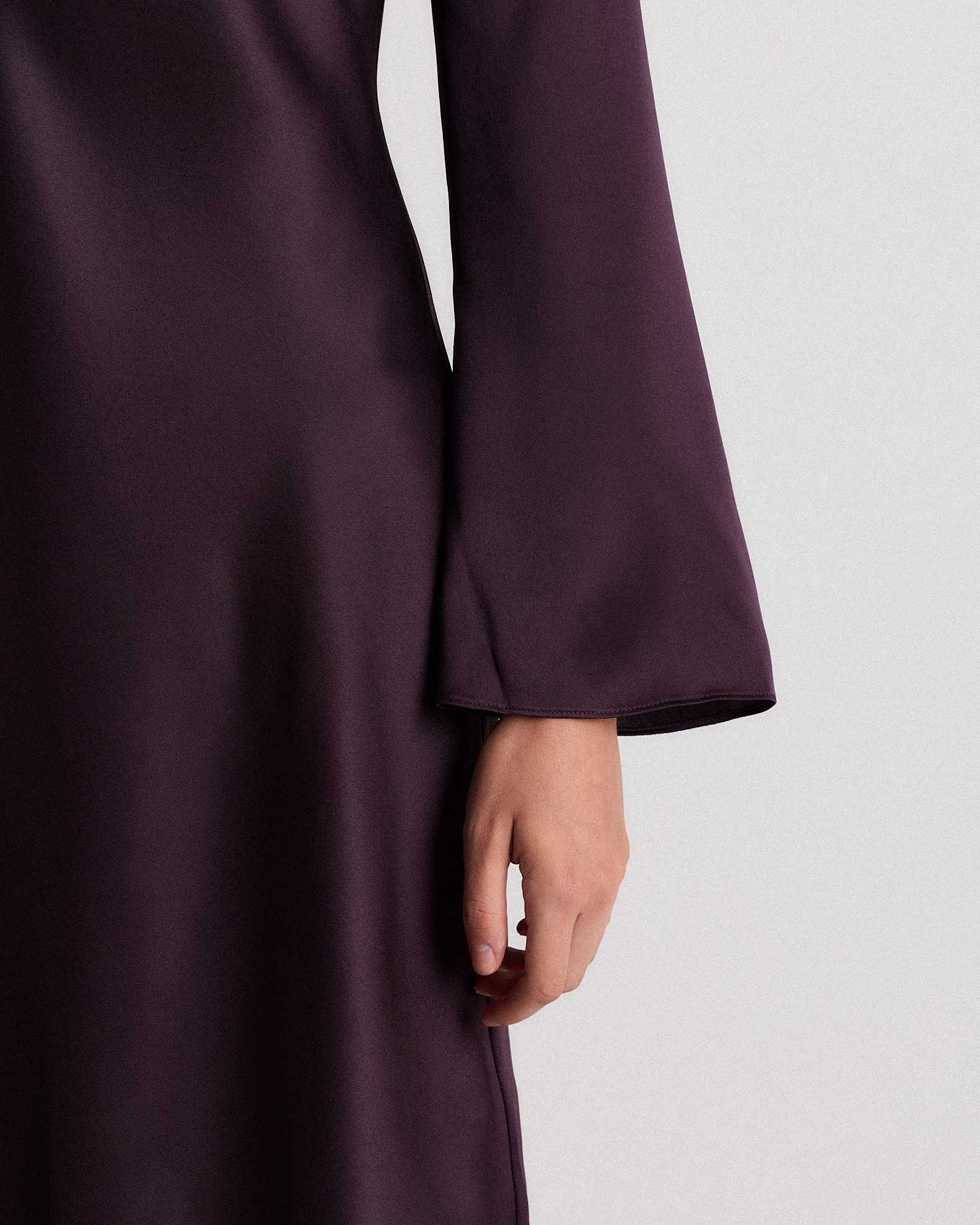 Women's Long Sleeve Mini Dress in Deep Orchid Purple, Size XS, Silk by Quince Women's Long Sleeve Mini Dress in Deep Orchid Purple, Size XS, Silk by Quince