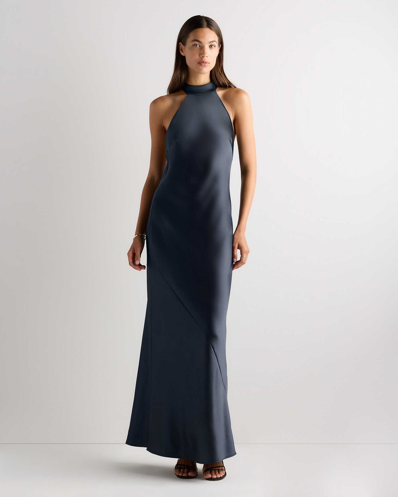 stretch satin dress Fitted Long Formal Corset Prom The One Chelsea Mermaid Stretch Satin Bridesmaid