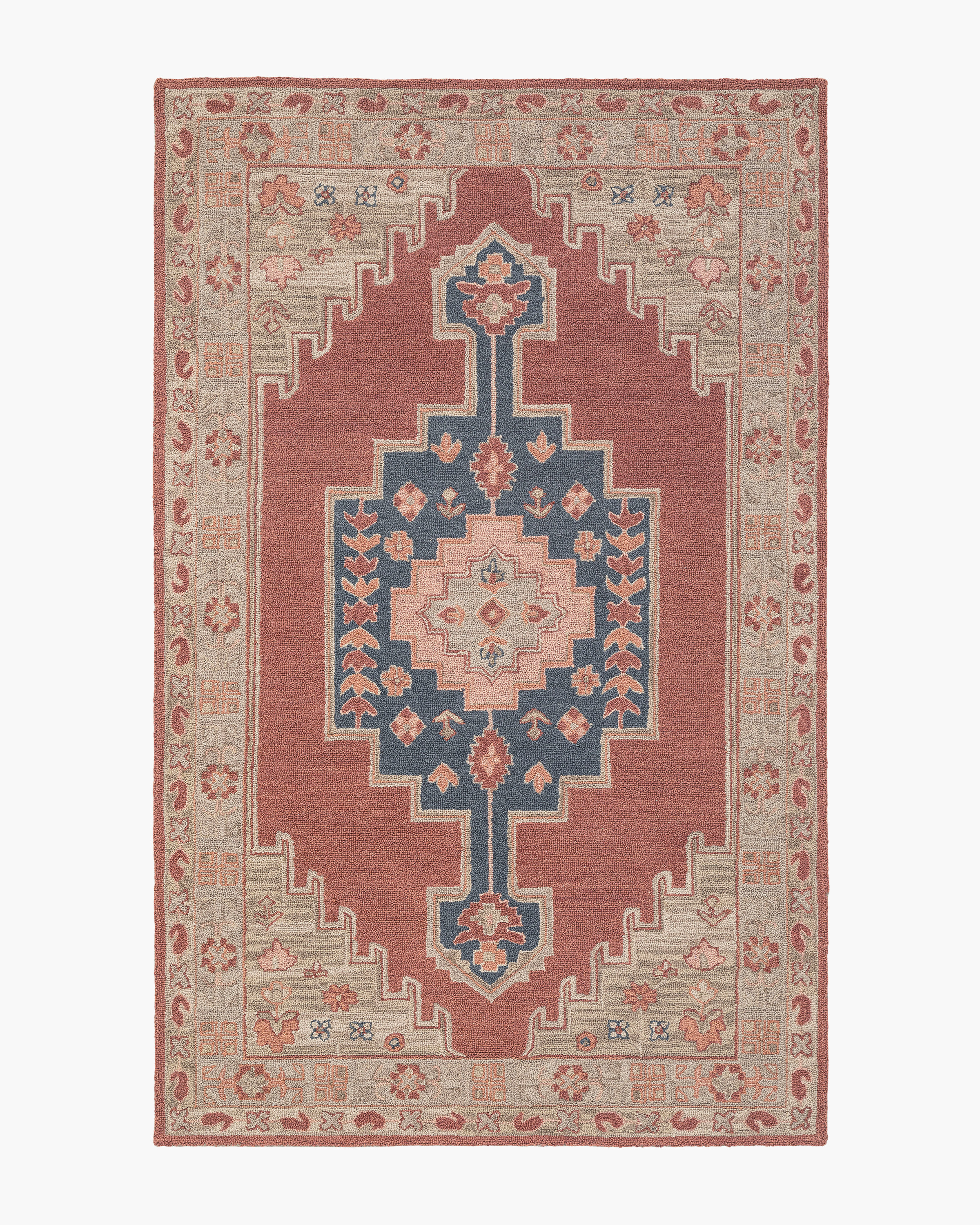 Red Lilia Wool Rug