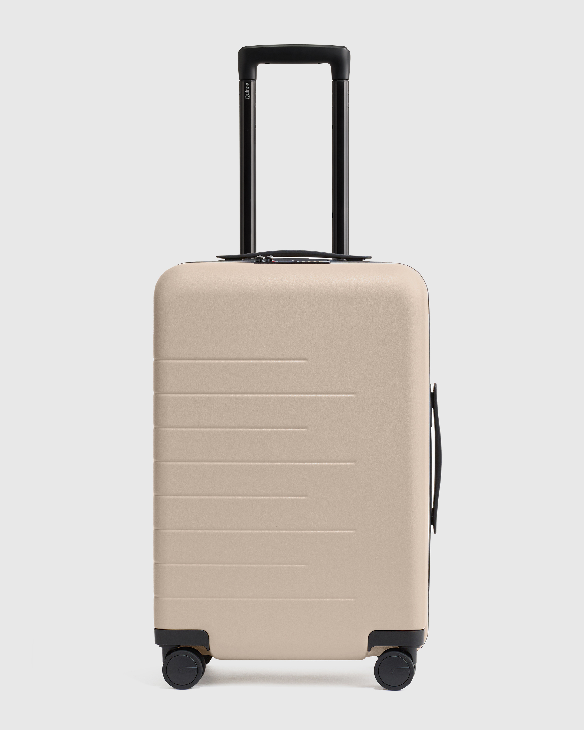 Tan Expandable Carry-On Suitcase