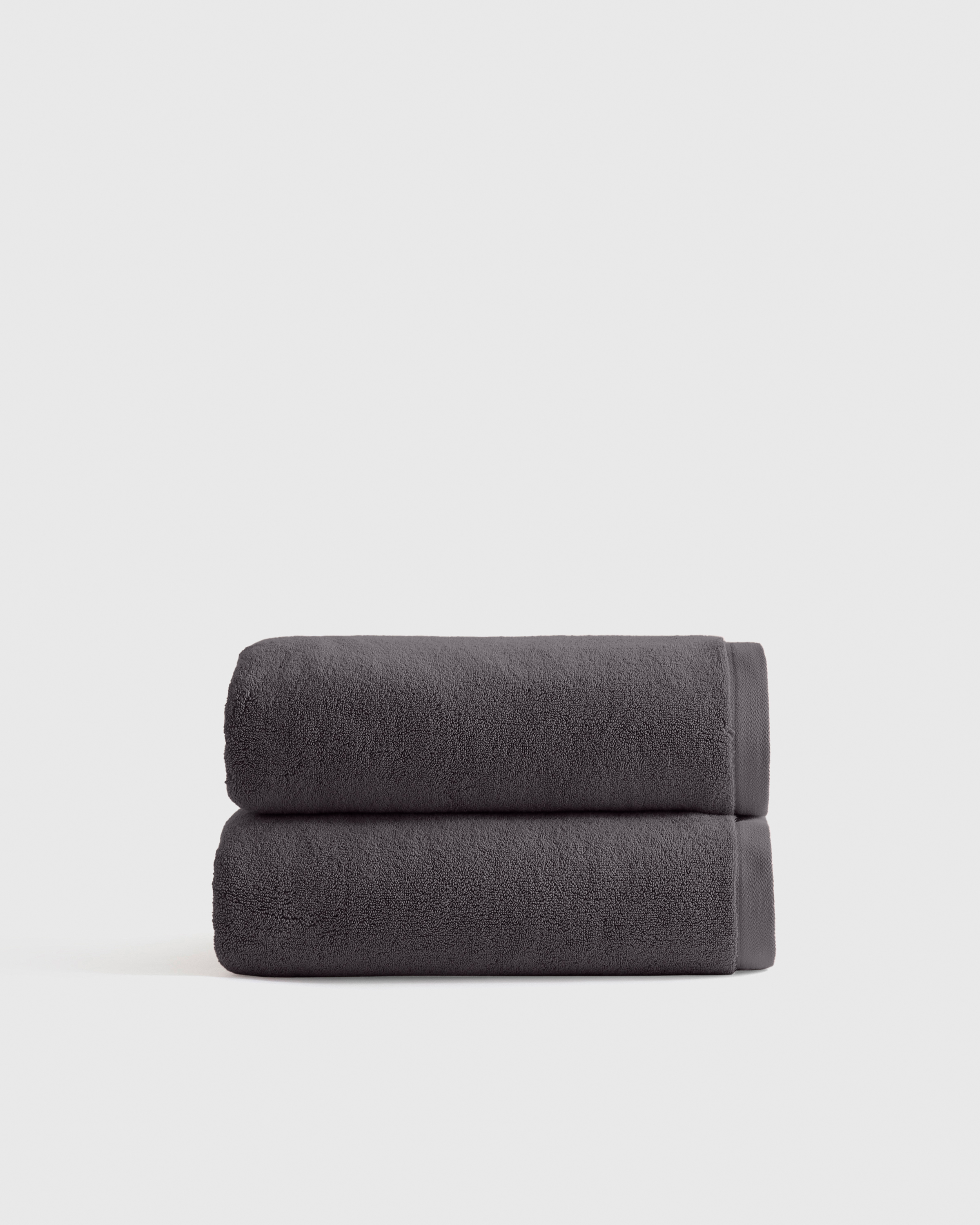 Charcoal Plush Organic Turkish Cotton Bath Towel (Set of 2)