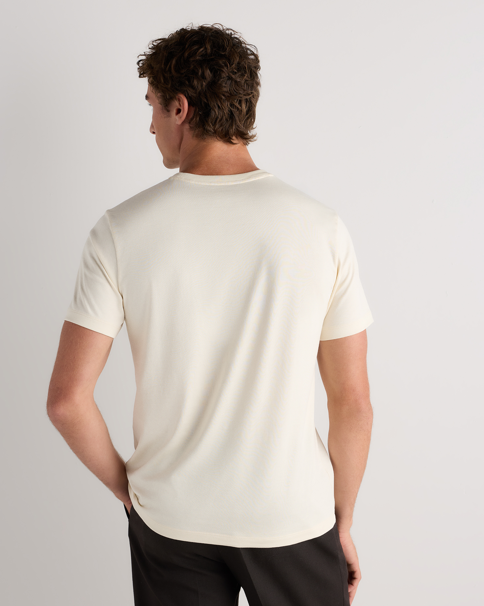 100% Pima Cotton Luxe Touch Tee in Porcelain