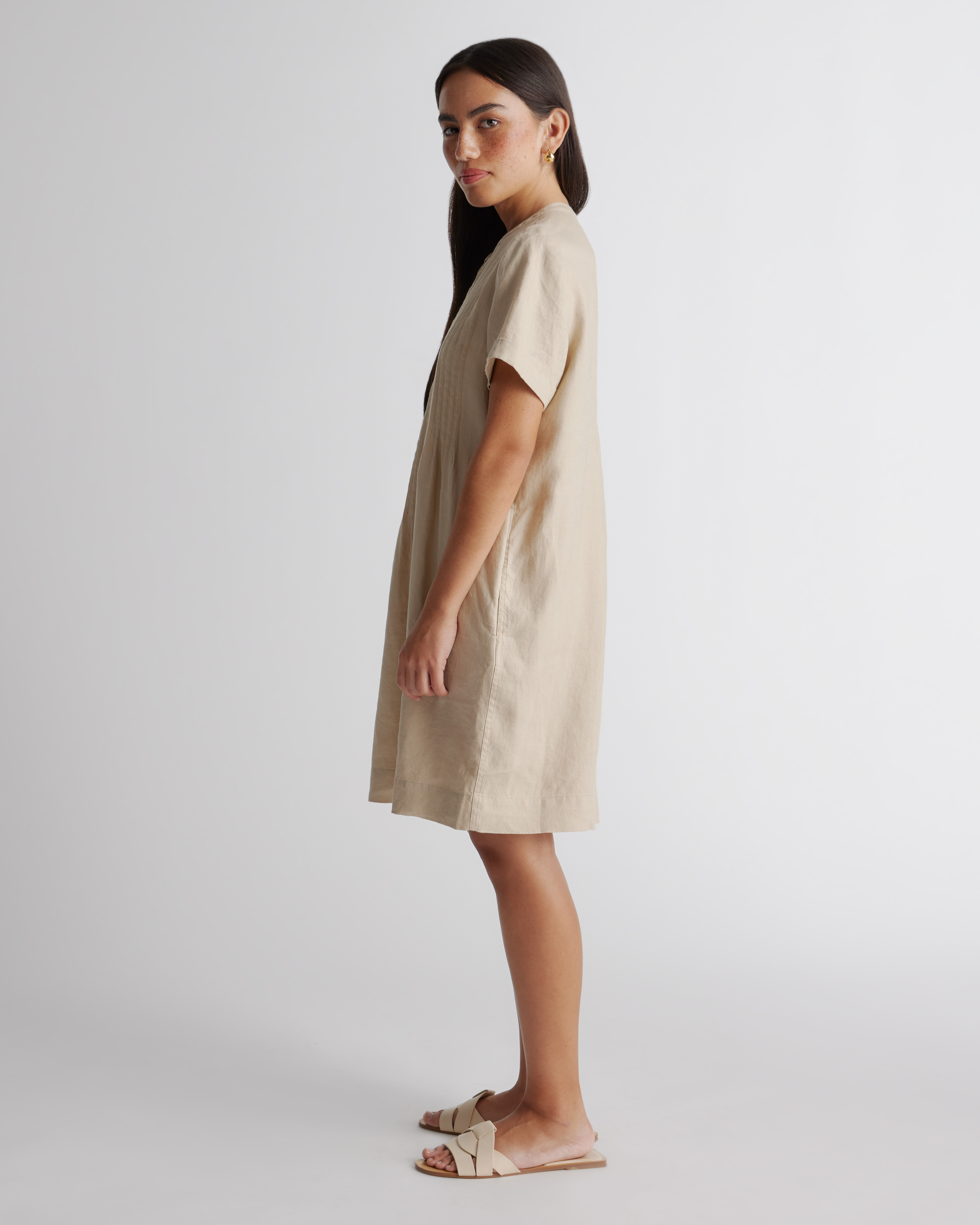 chinese dress ladies Quince Dress Camel Linen – Rhoan