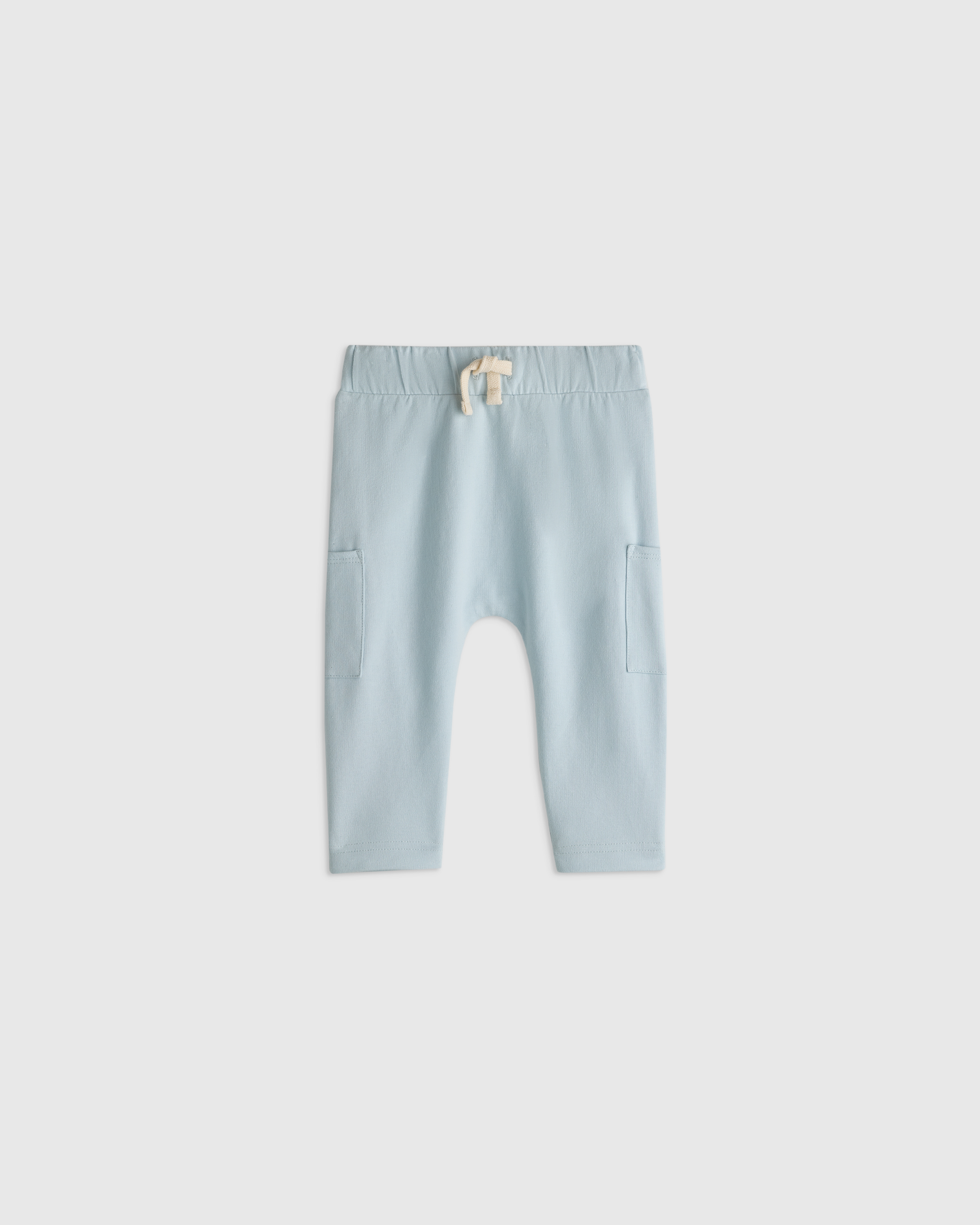 Soft Blue Organic Cotton French Terry Pocket Pants