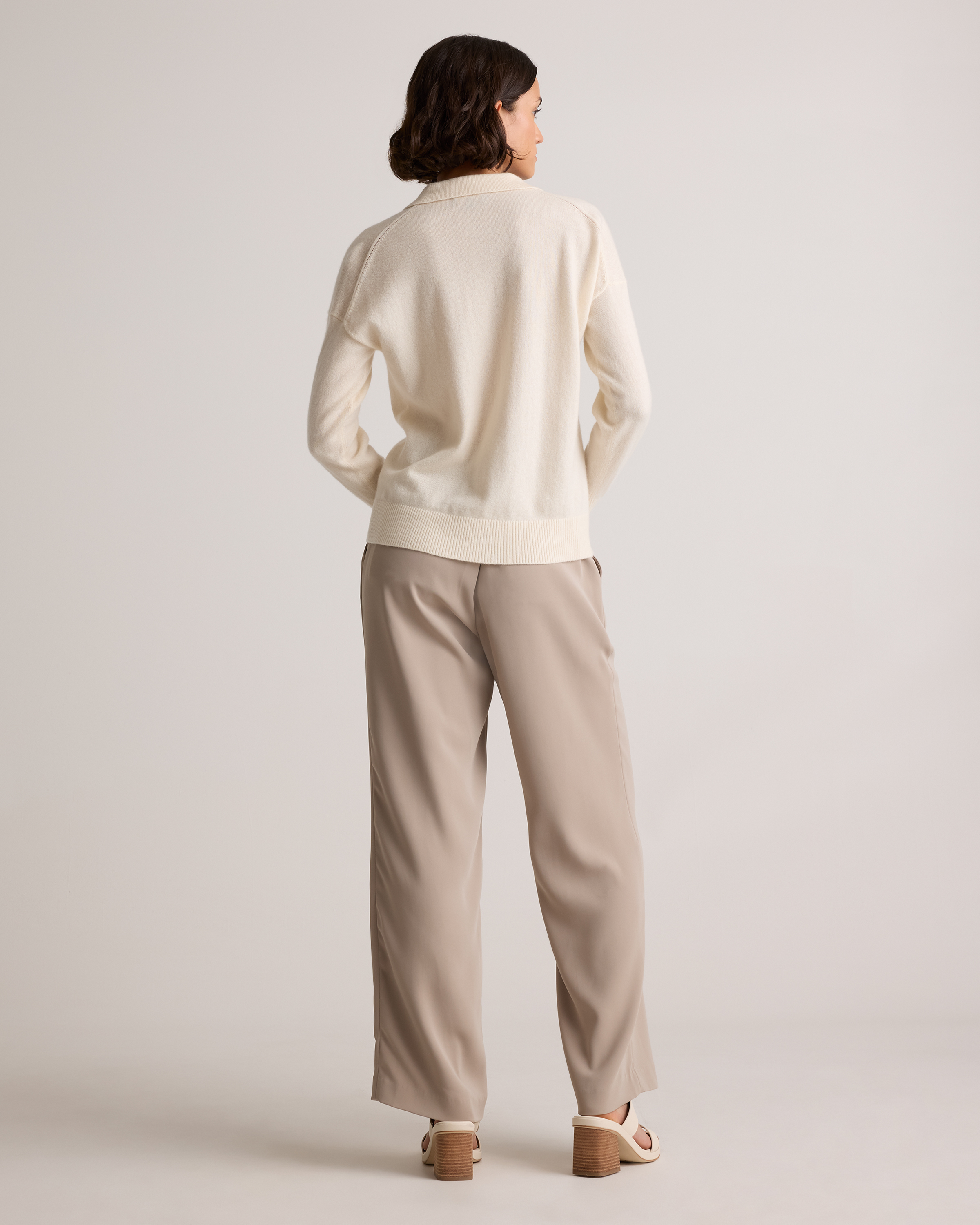 Women's Mongolian Cashmere Polo Sweater